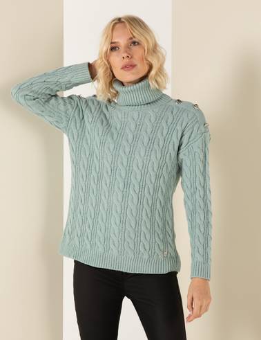 Mint Melanj Regular Fit Balıkçı Yaka Kazak