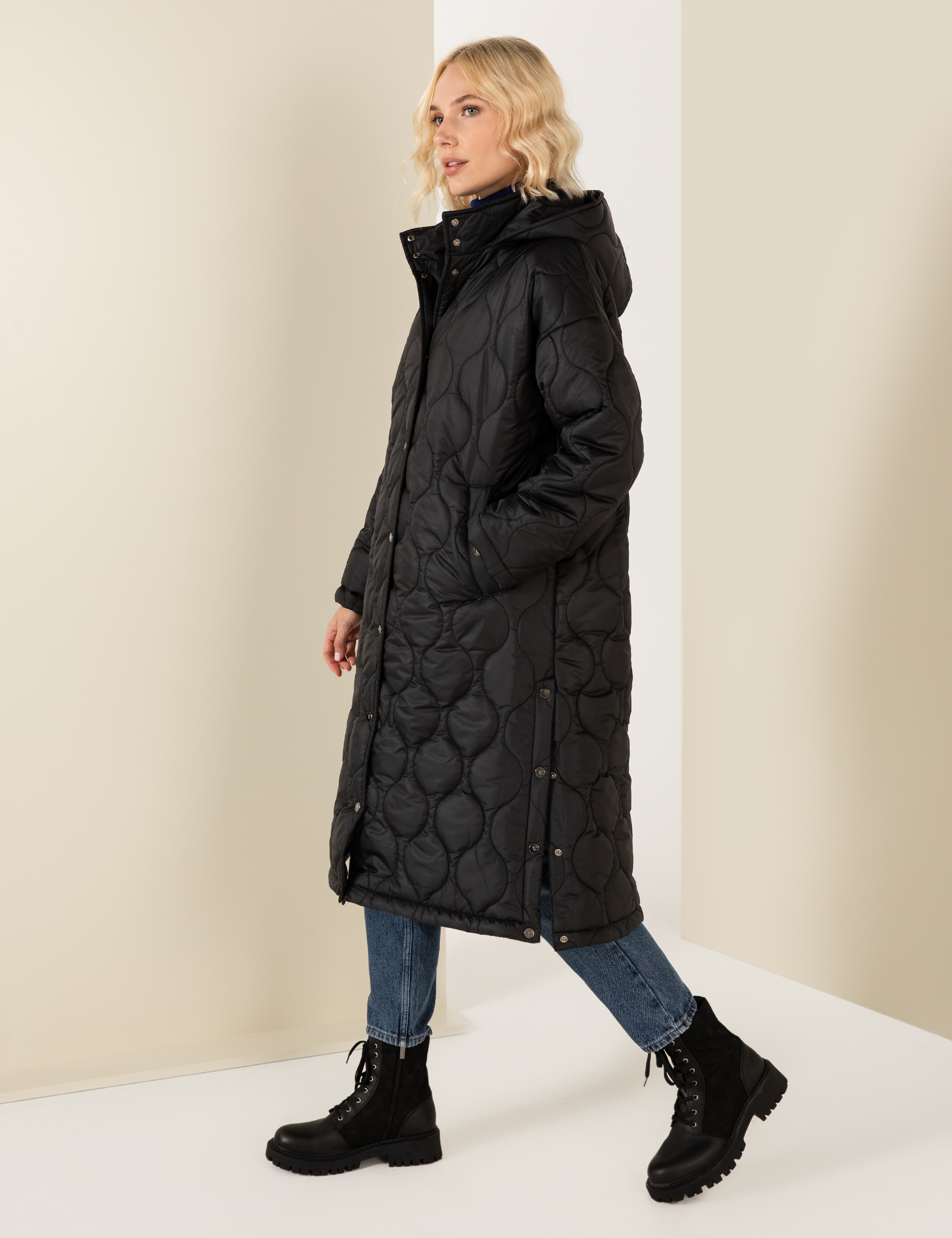Siyah Oversize Mont