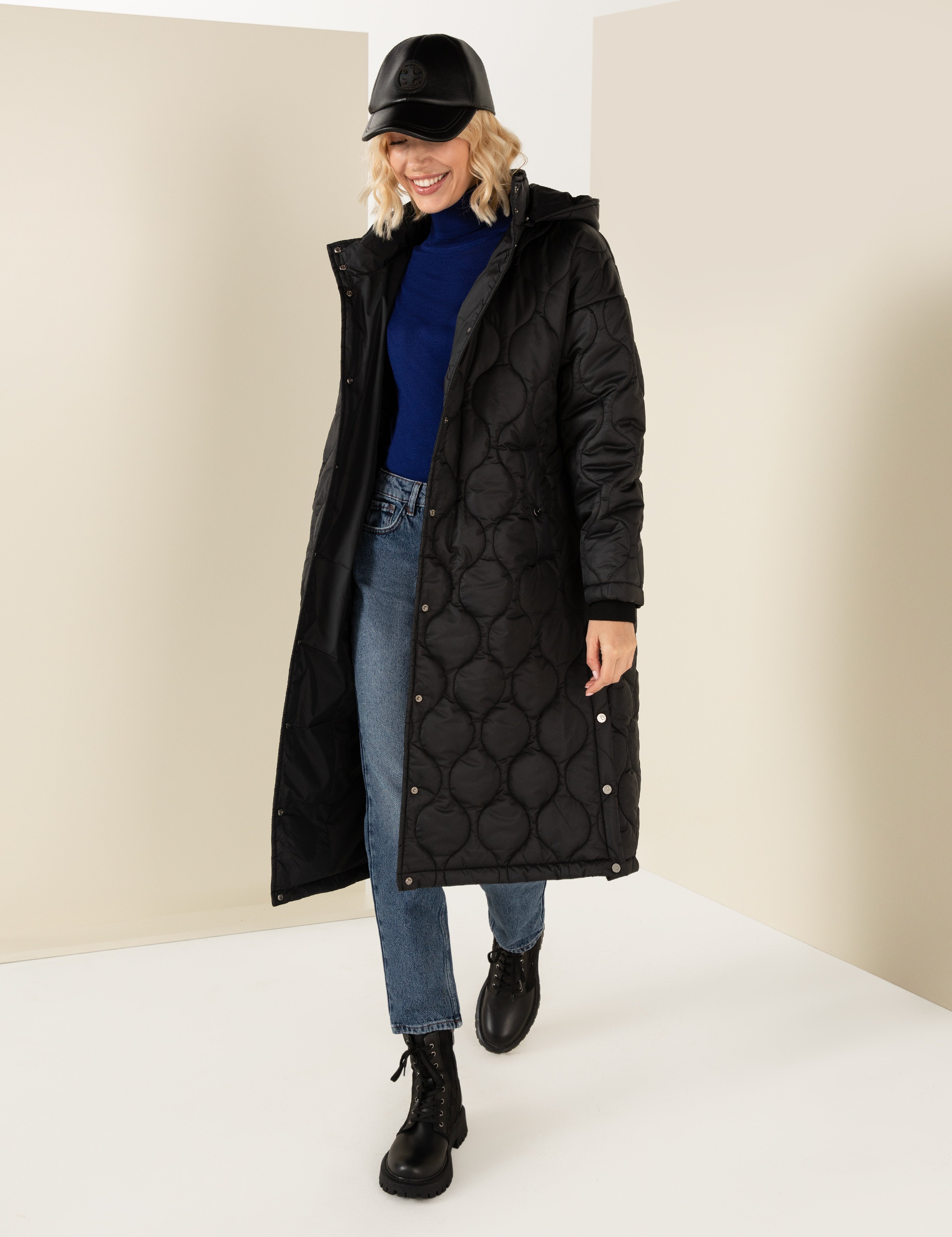 Siyah Oversize Mont - Image 1