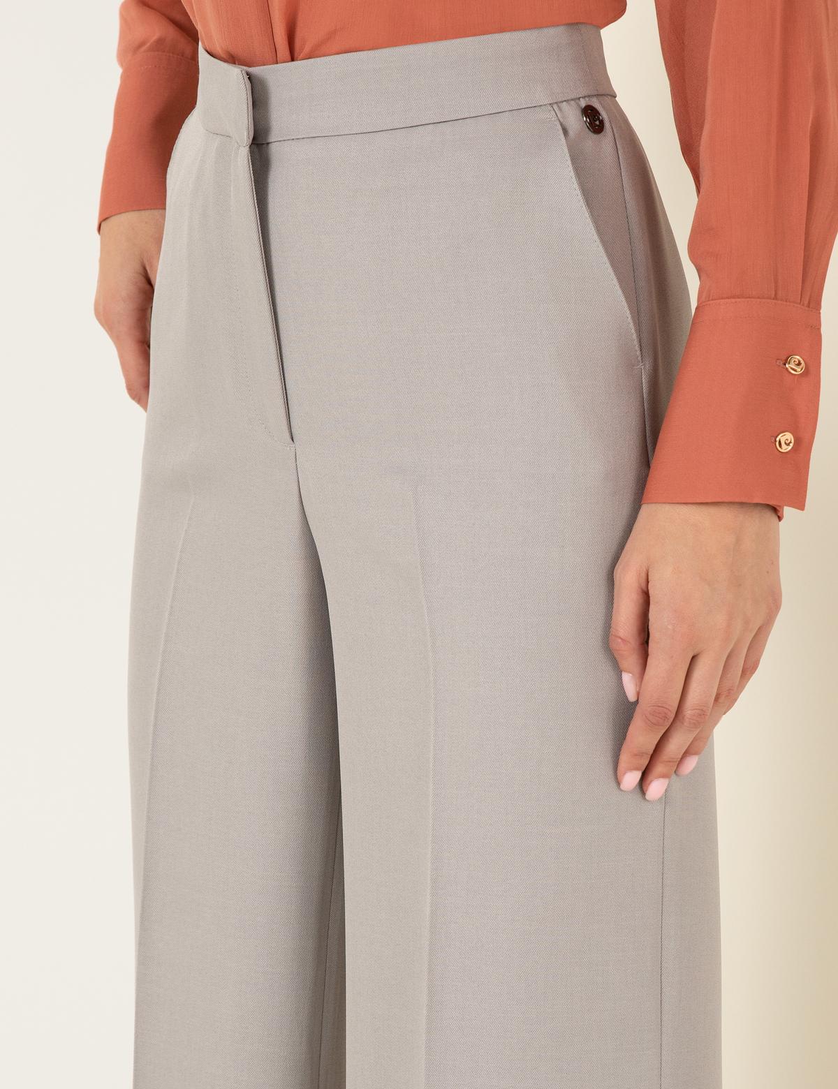 Gri Palazzo Pantolon - 50260302019