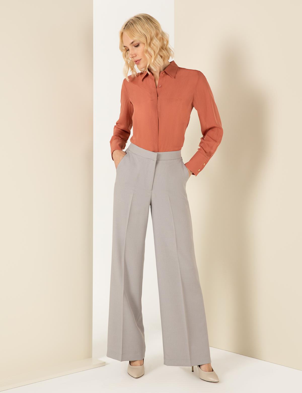 Gri Palazzo Pantolon