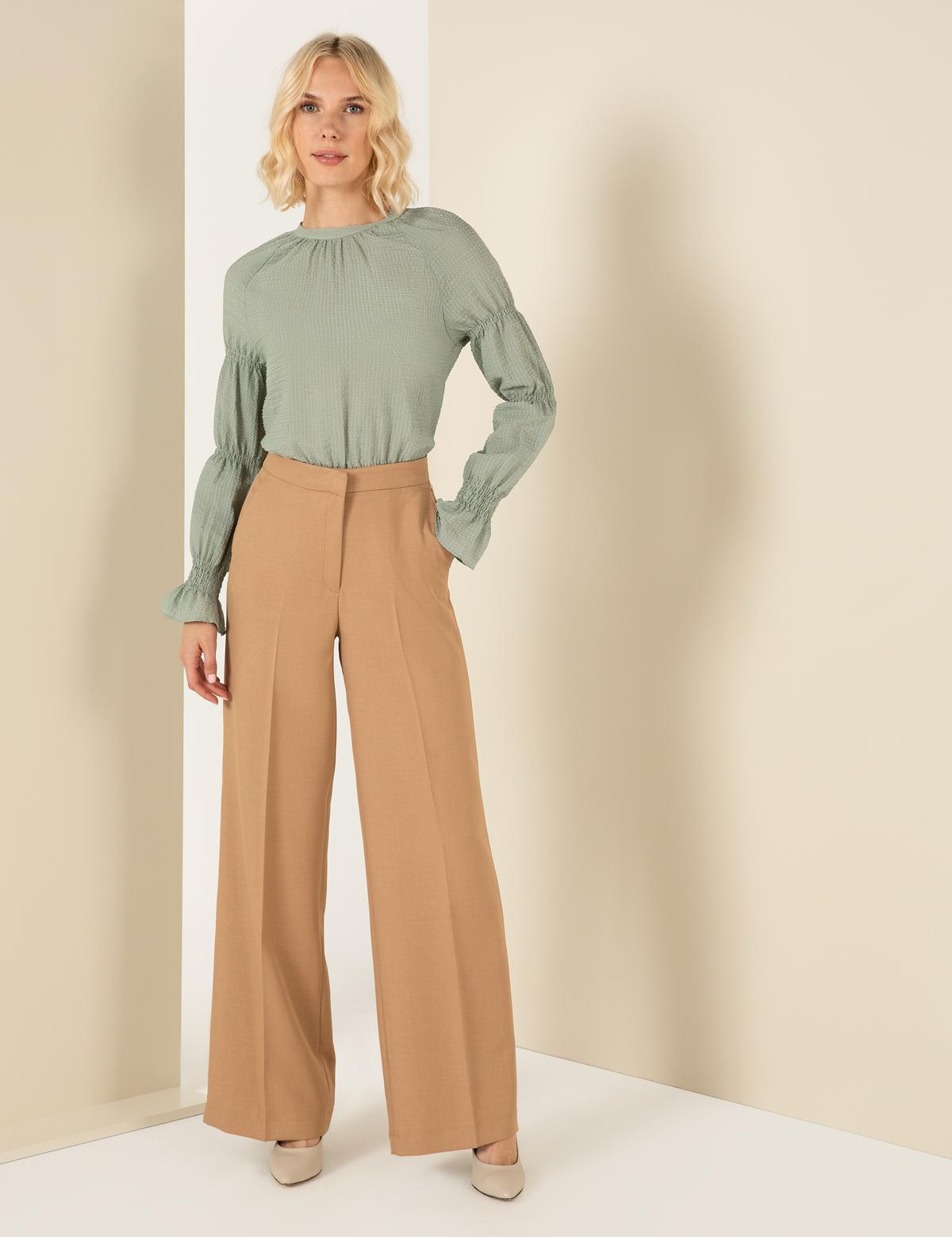 Bej Palazzo Pantolon