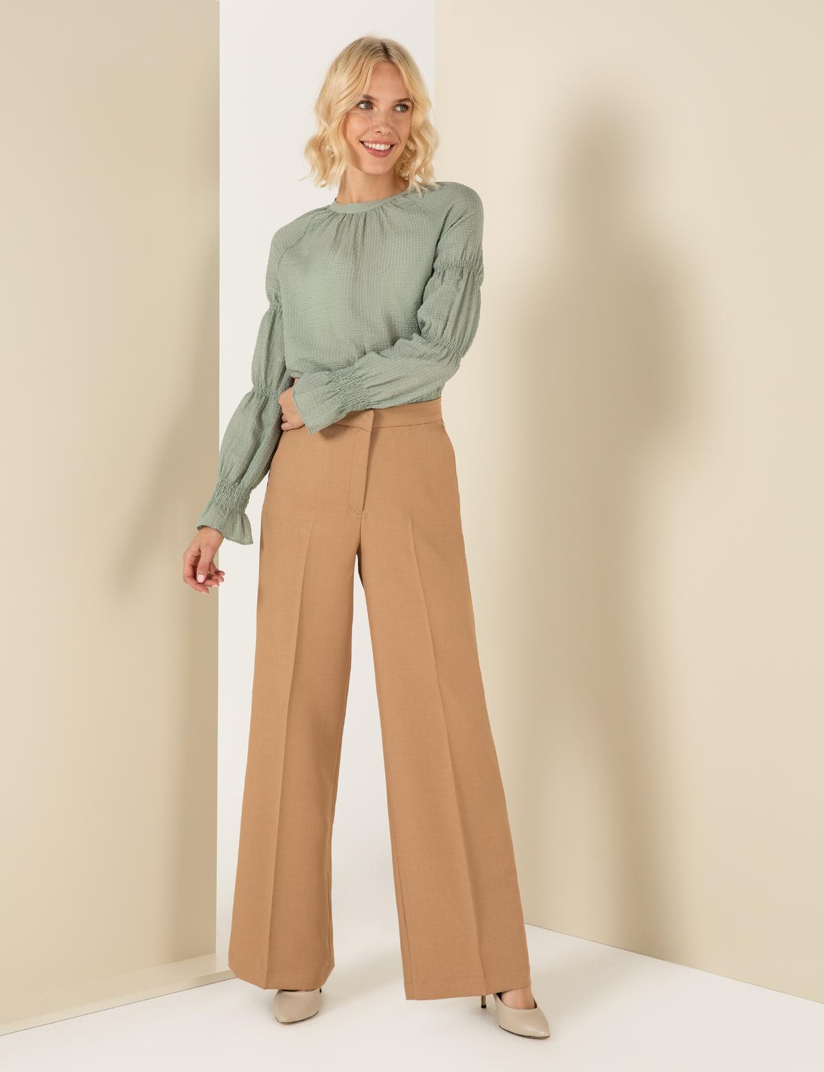 Bej Palazzo Pantolon - 50260302008