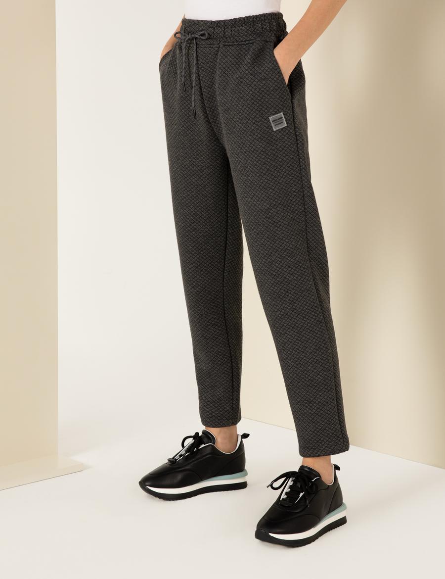 Antrasit Melanj Mom Fit Eşofman Altı