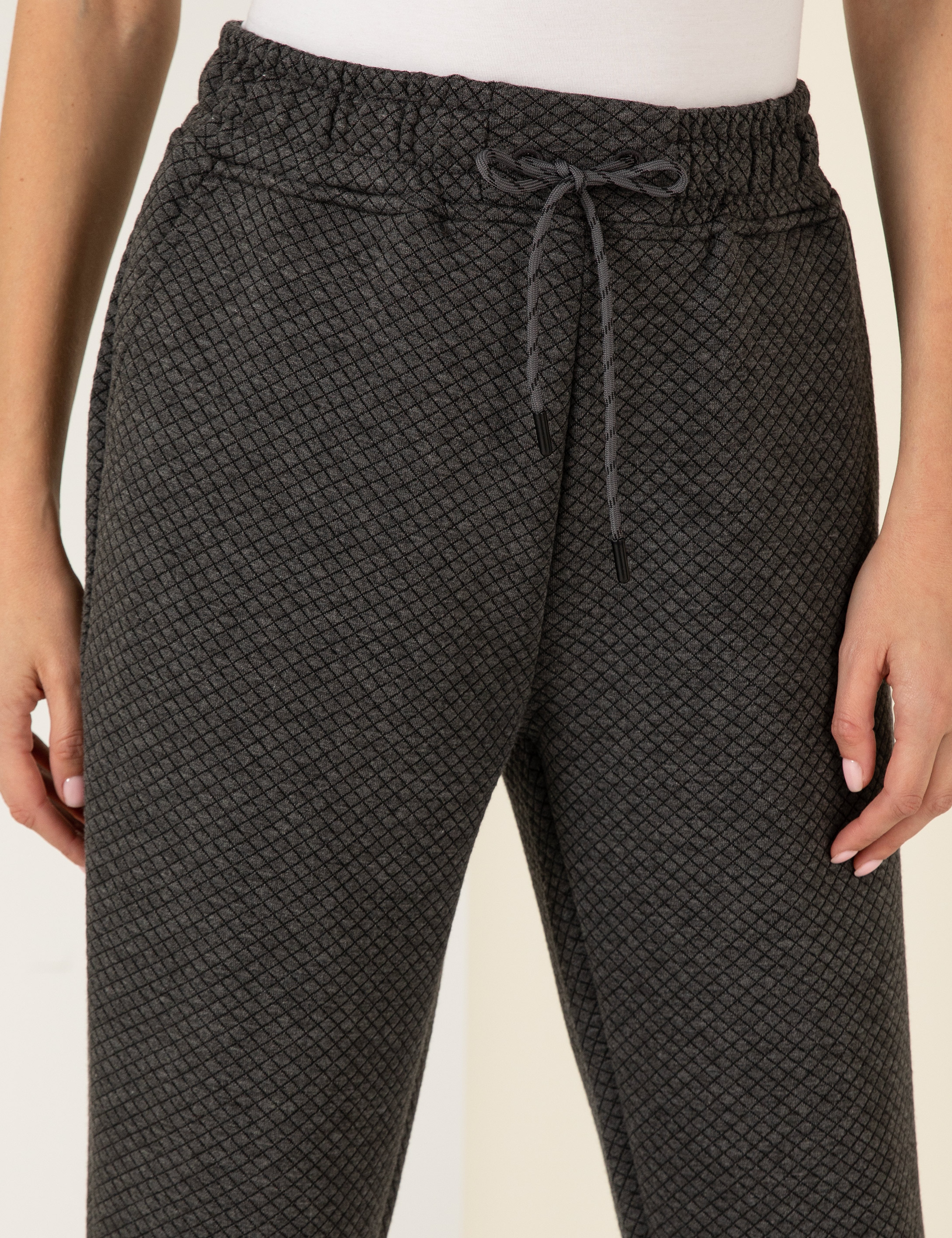 Antrasit Melanj Mom Fit Eşofman Altı - Image 5