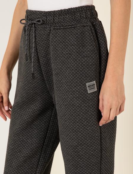 Antrasit Melanj Mom Fit Eşofman Altı - 50253894019