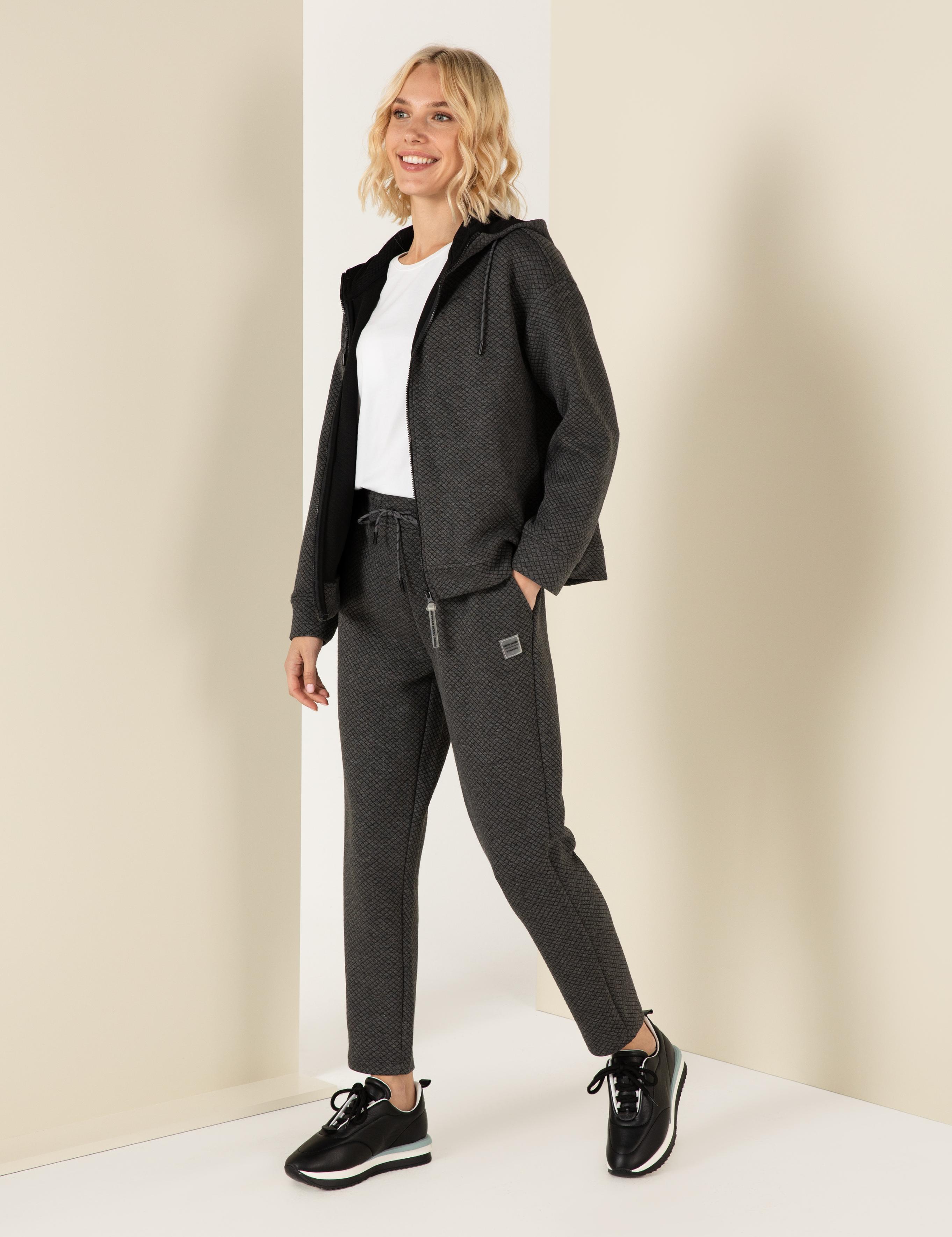 Antrasit Melanj Mom Fit Eşofman Altı