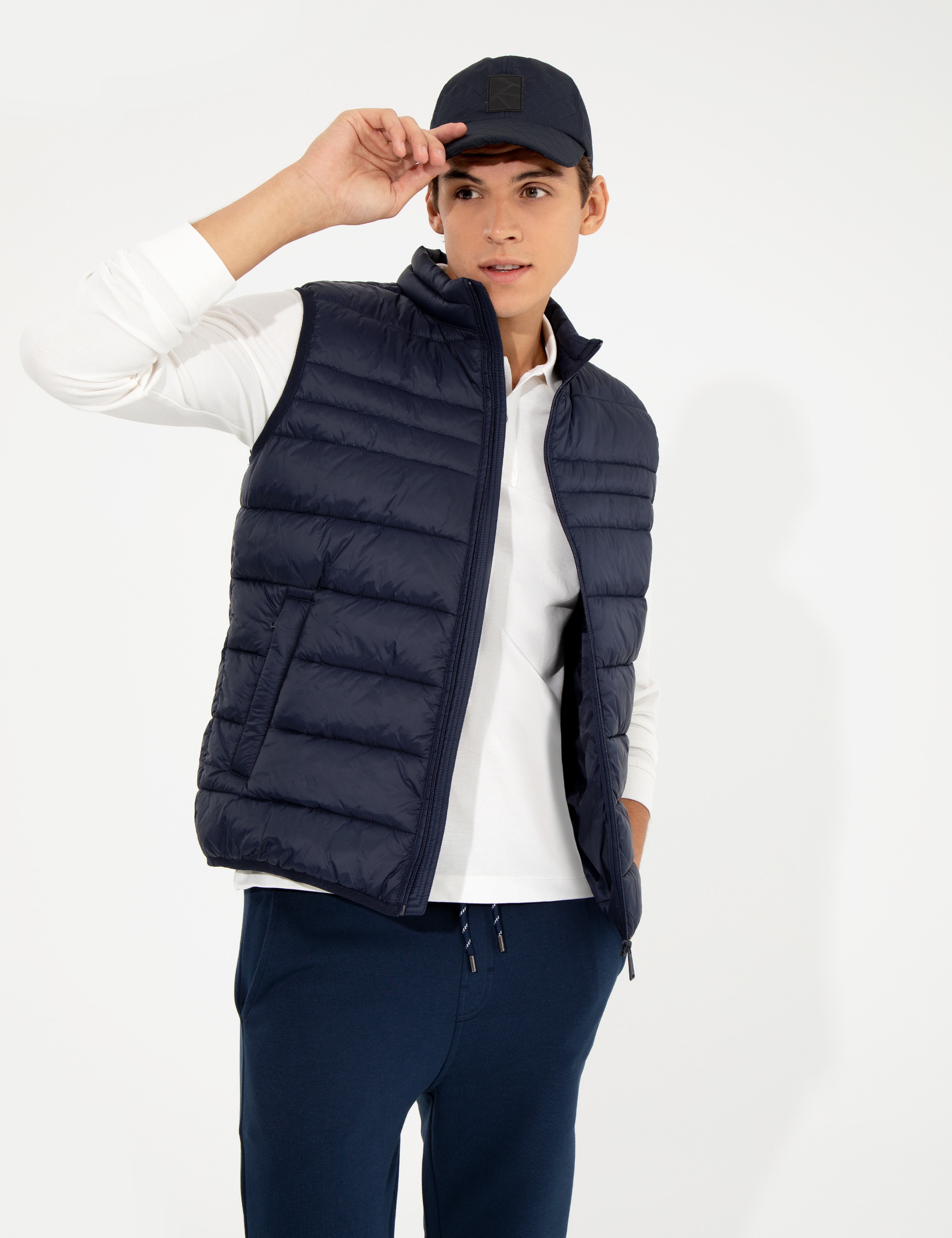 Lacivert Standart Fit Yelek - Image 1