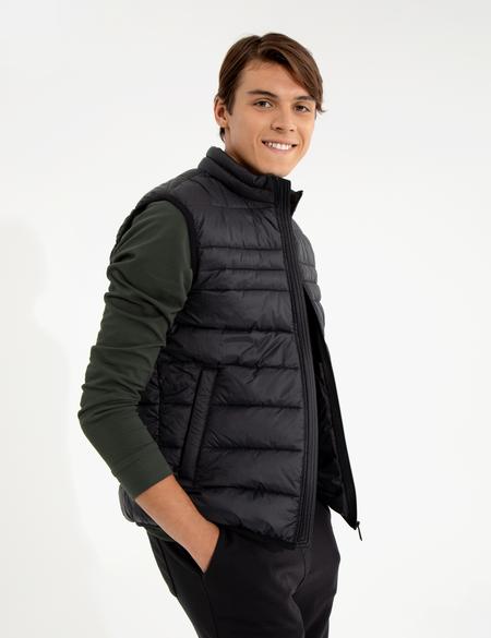 Siyah Standart Fit Yelek - 50260641024