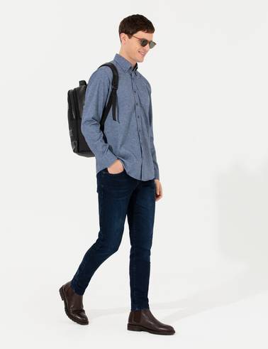 Mavi Slim Fit Uzun Kollu Gömlek