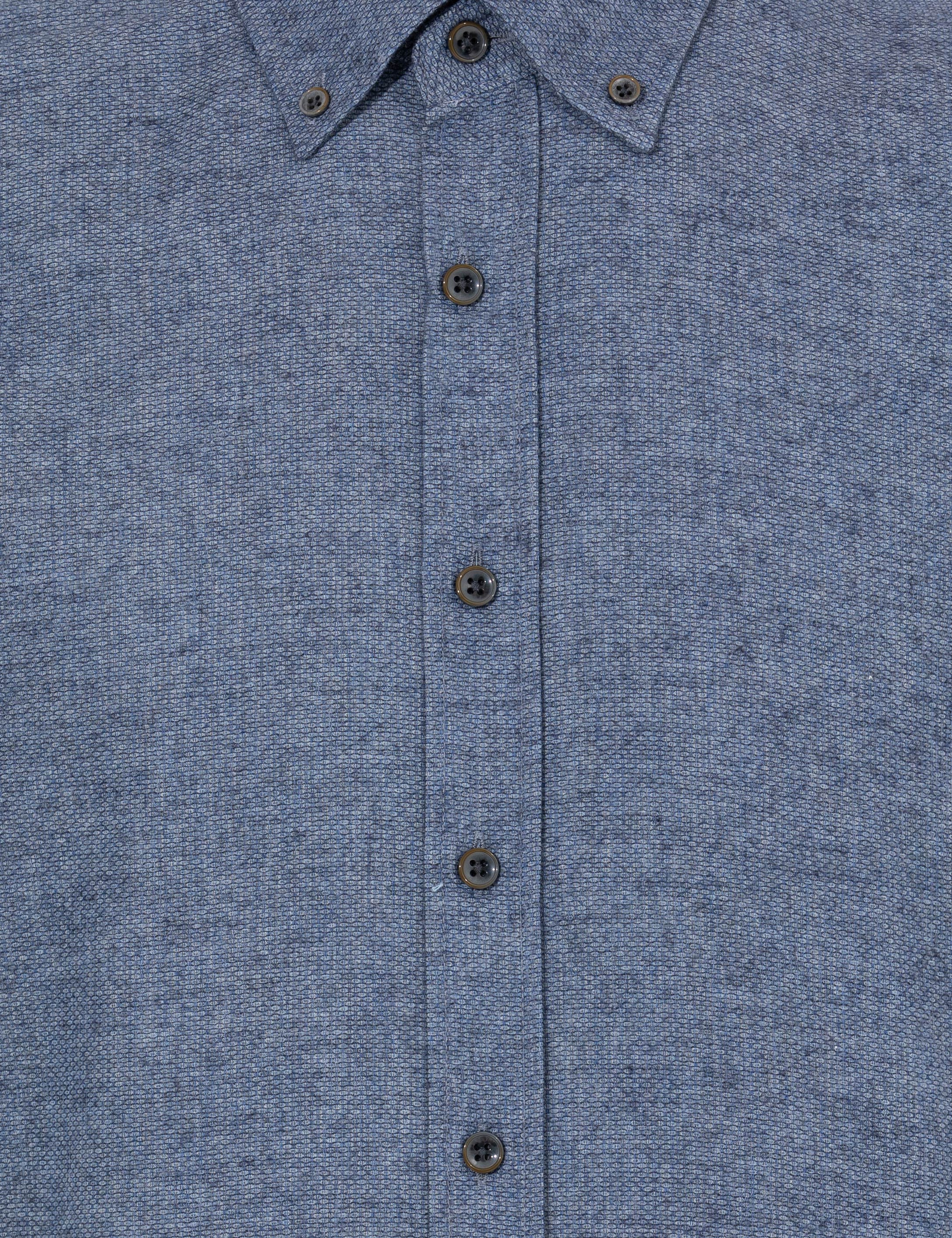 Mavi Slim Fit Uzun Kollu Gömlek - Image 6