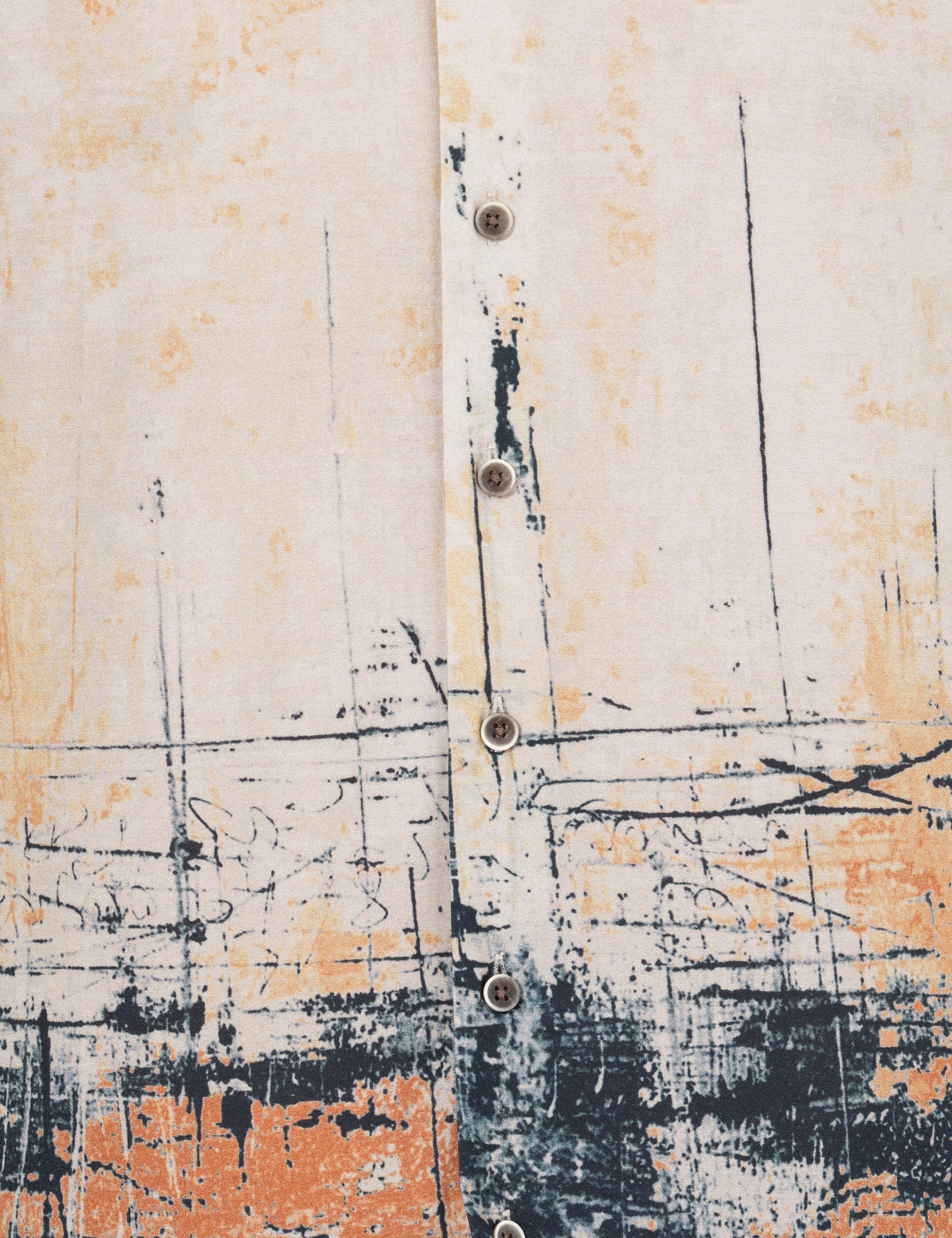 Bej Slim Fit Uzun Kollu Gömlek