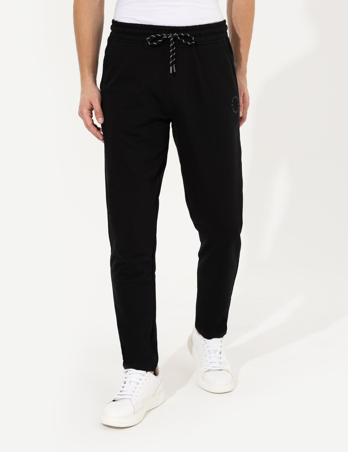 Siyah Slim Fit Eşofman Altı - 50261568016