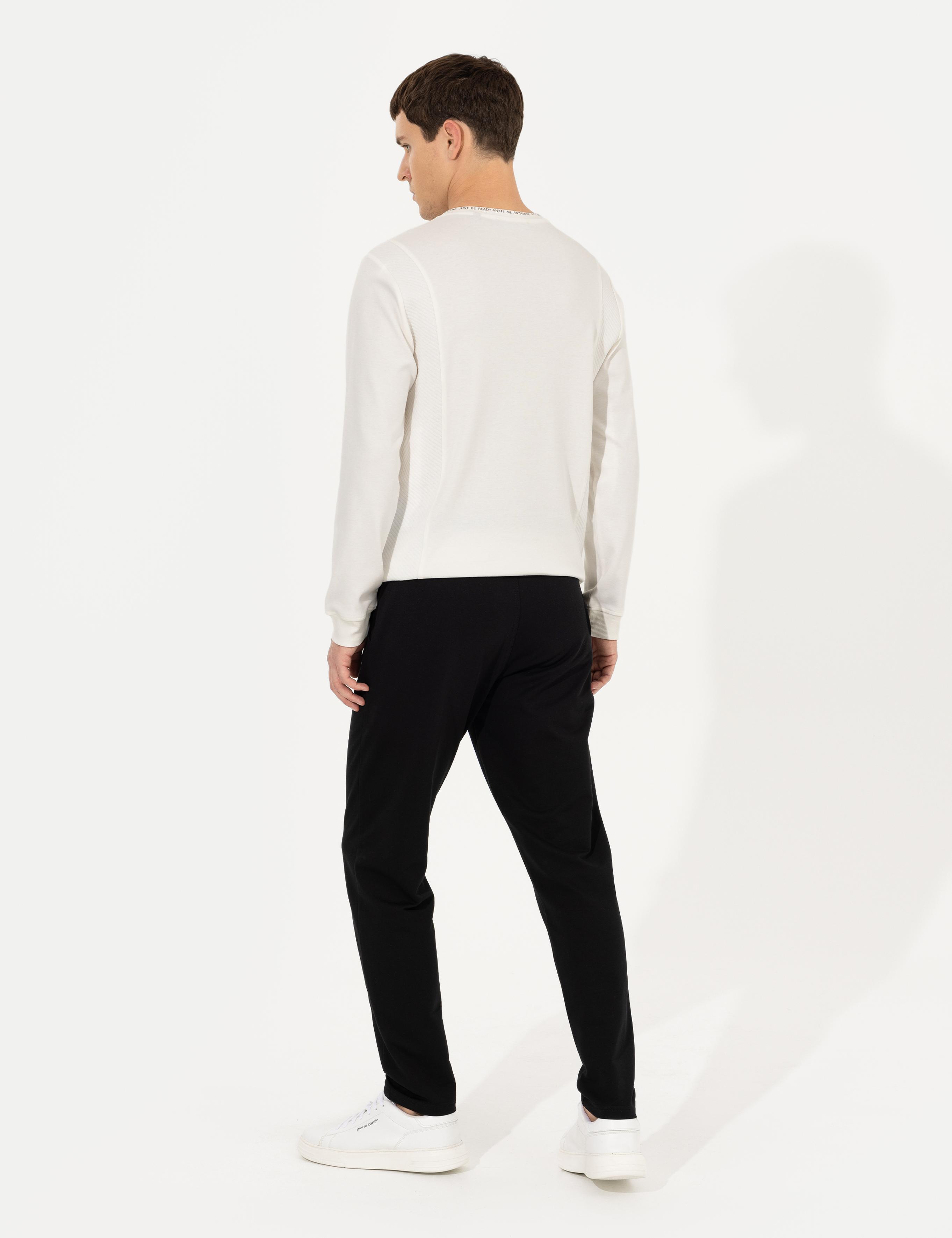 Siyah Slim Fit Eşofman Altı