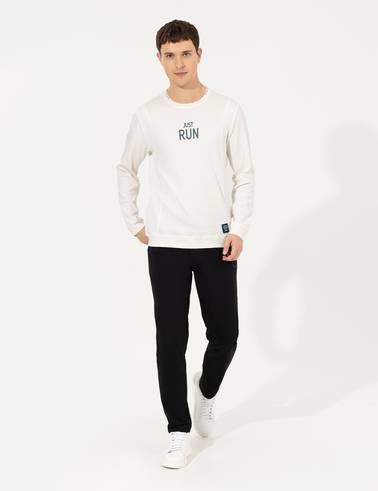 Siyah Slim Fit Eşofman Altı