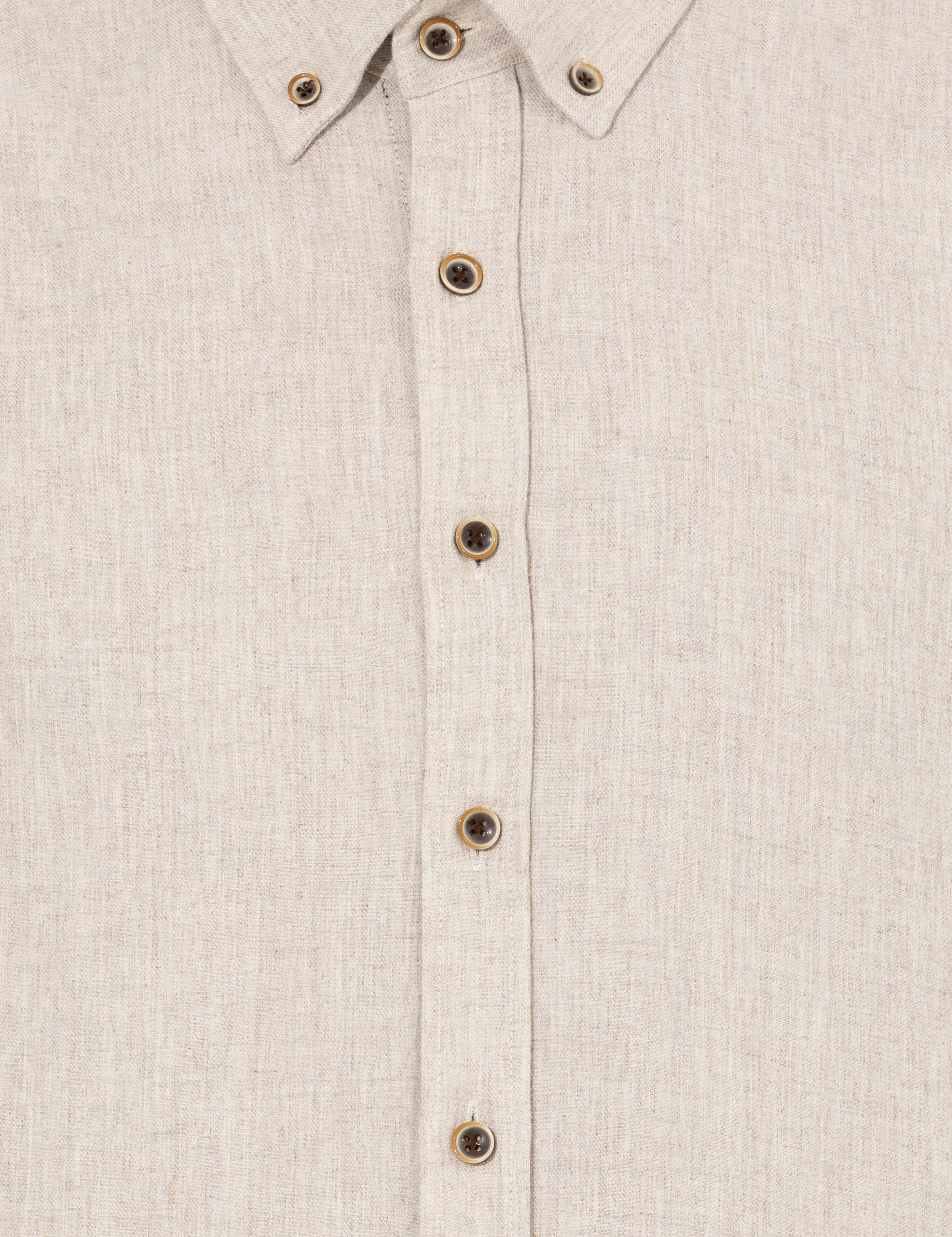 Bej Regular Fit Uzun Kollu Gömlek