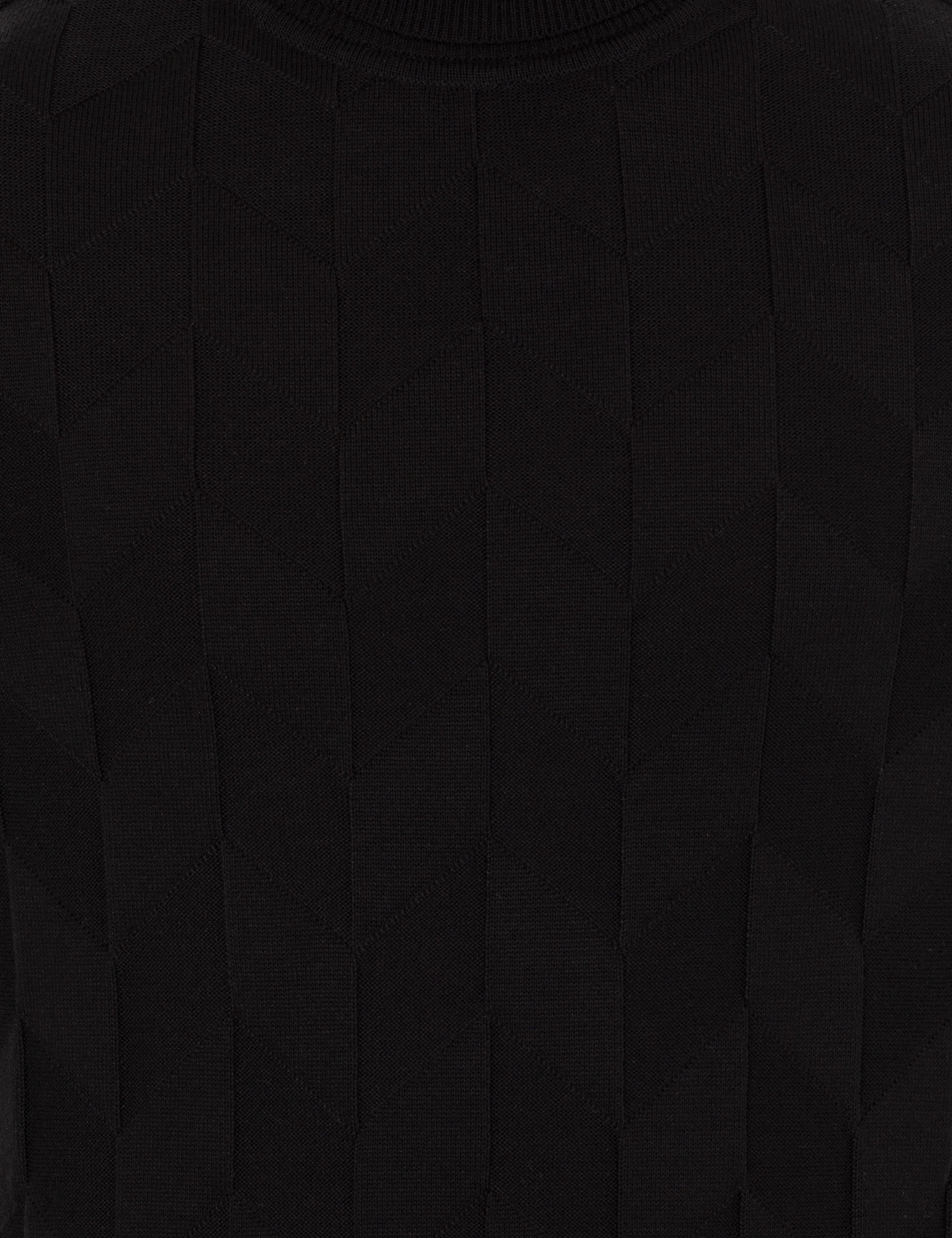 Siyah Slim Fit Balıkçı Yaka Triko Kazak