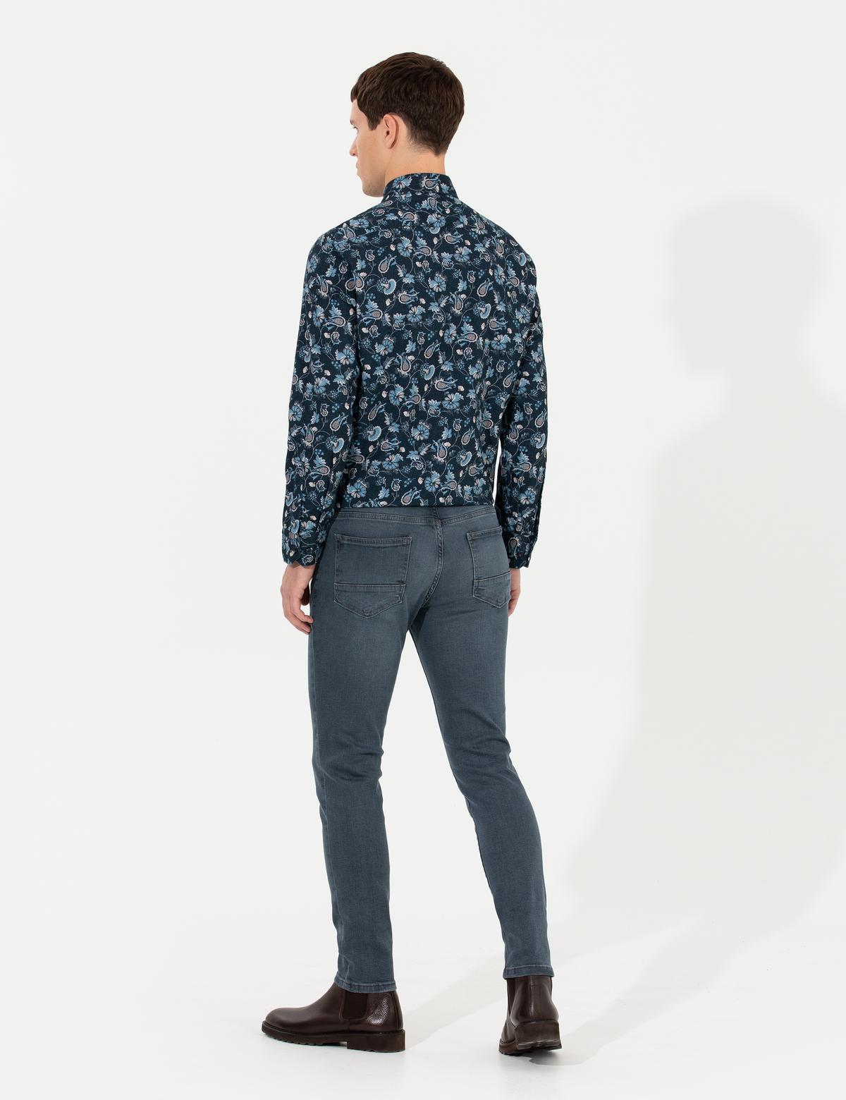 Koyu Mavi Slim Fit Jean Pantolon - 50259649007