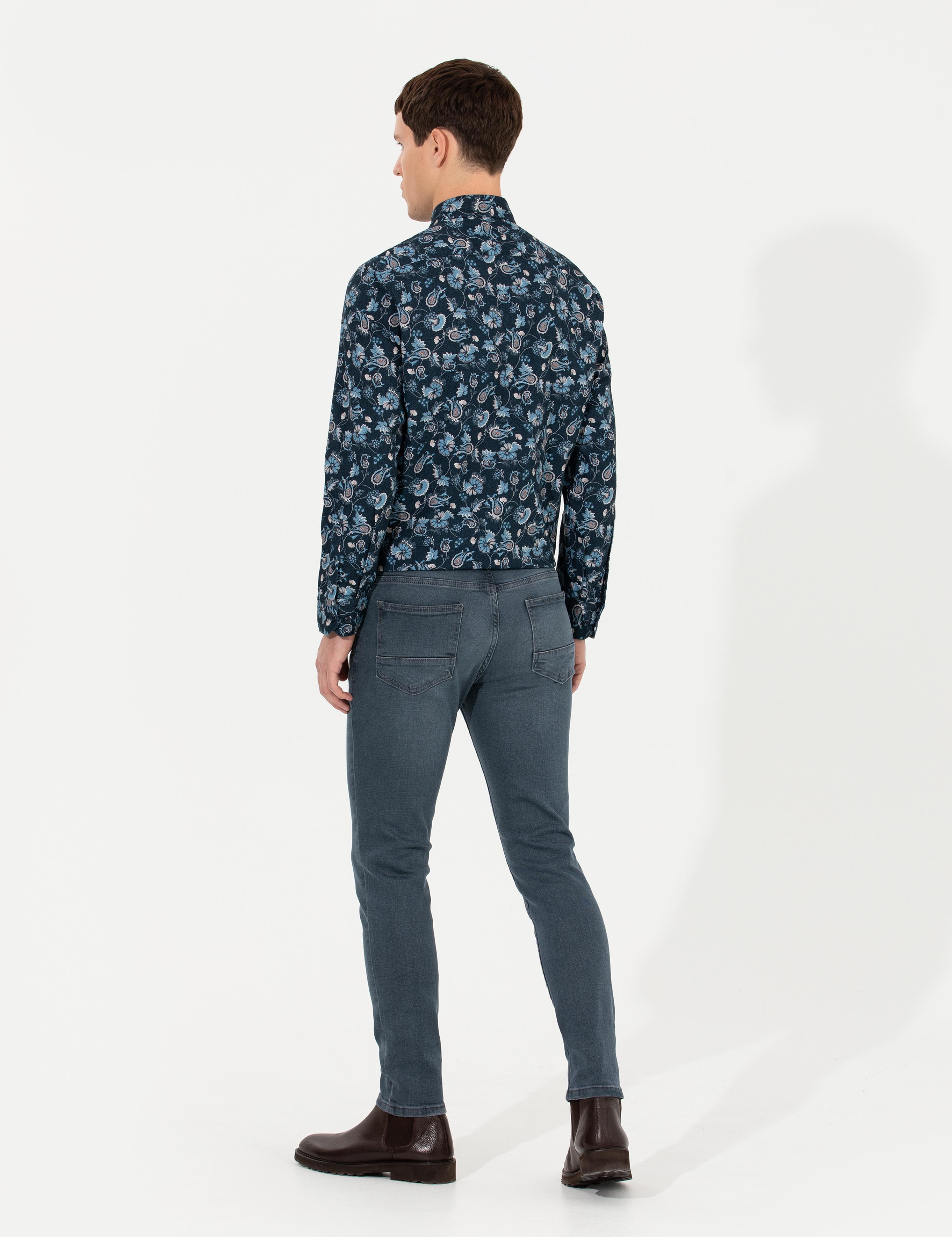 Koyu Mavi Slim Fit Jean Pantolon