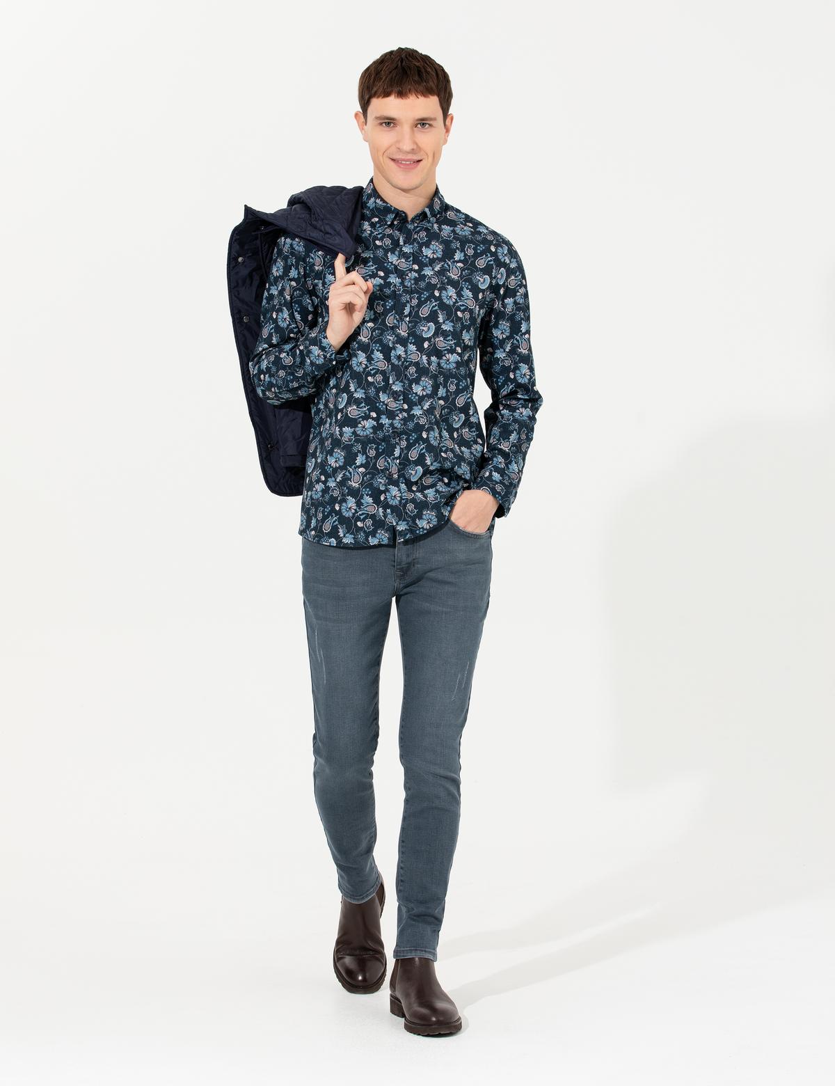 Koyu Mavi Slim Fit Jean Pantolon