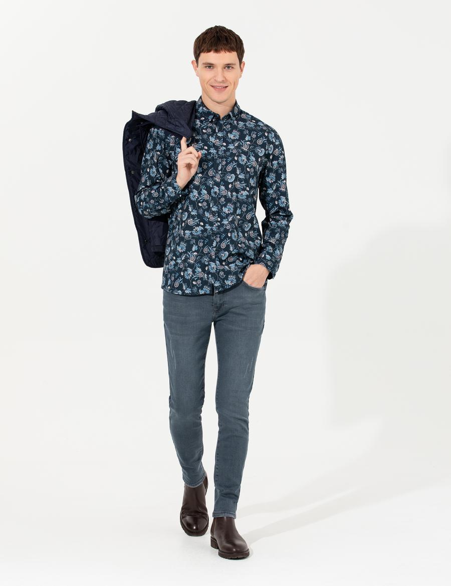 Koyu Mavi Slim Fit Jean Pantolon