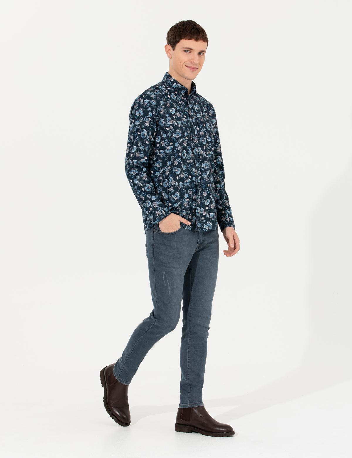 Koyu Mavi Slim Fit Jean Pantolon - 50259649007