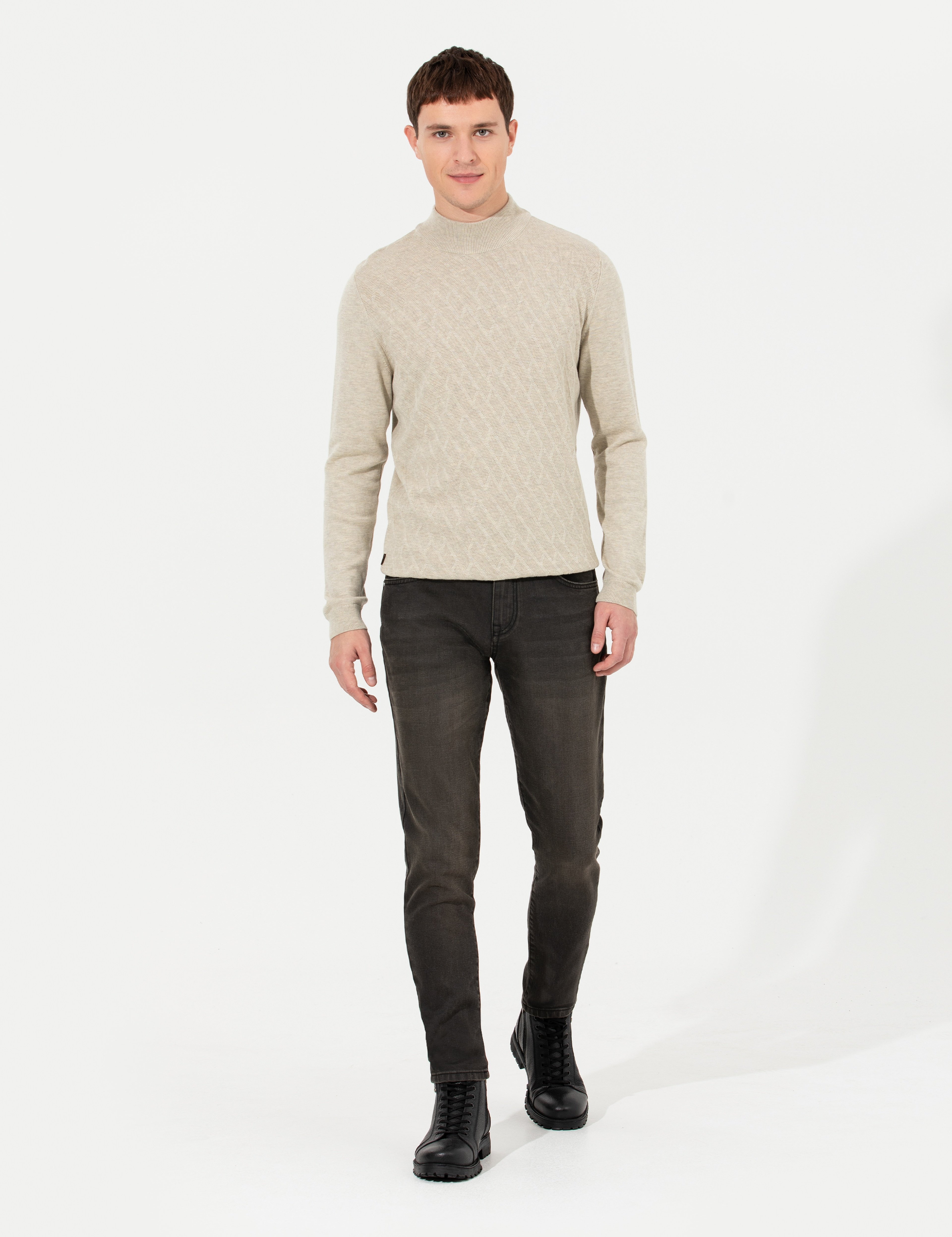 Kum Melanj Slim Fit Kazak - Image 2