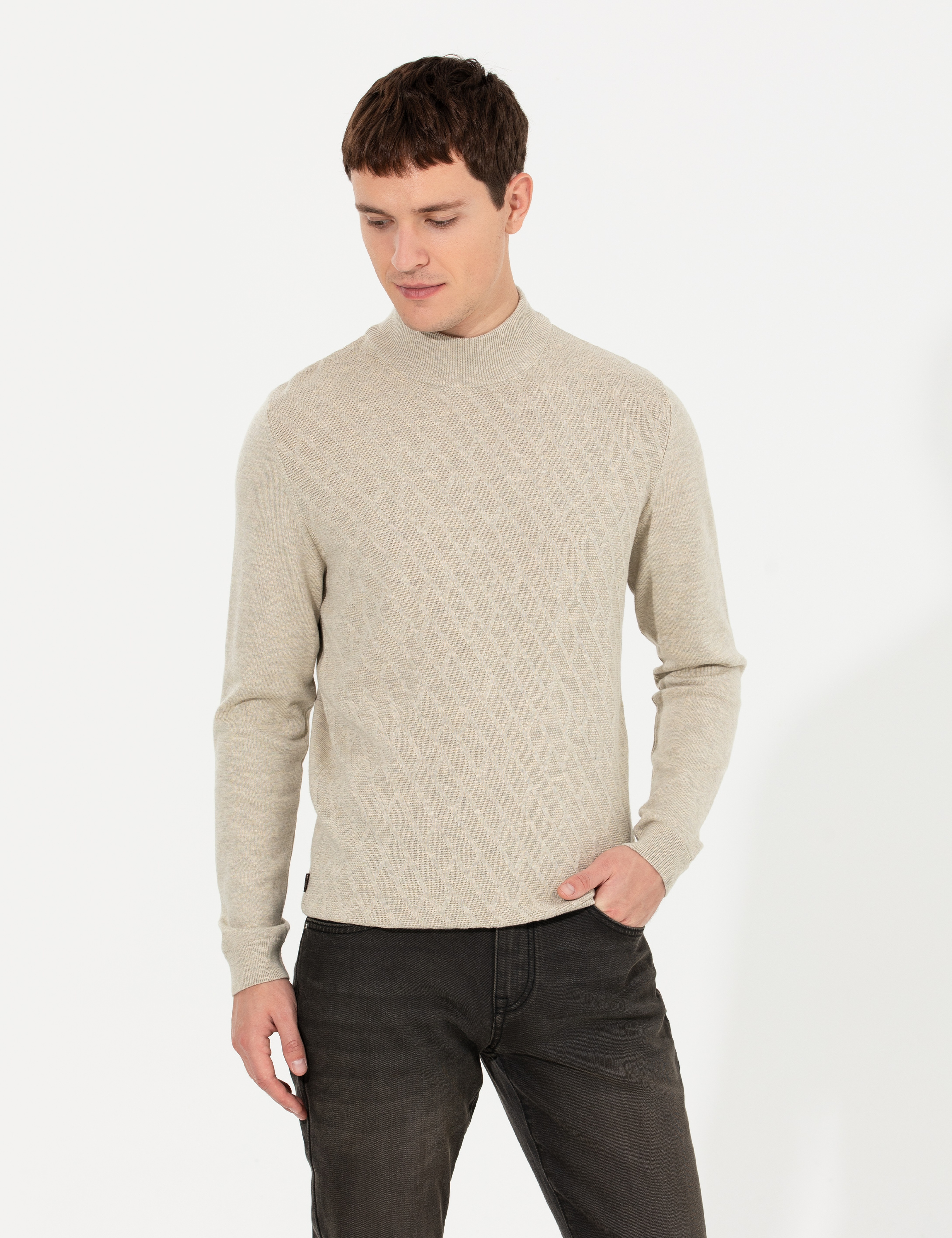 Kum Melanj Slim Fit Kazak - Image 1
