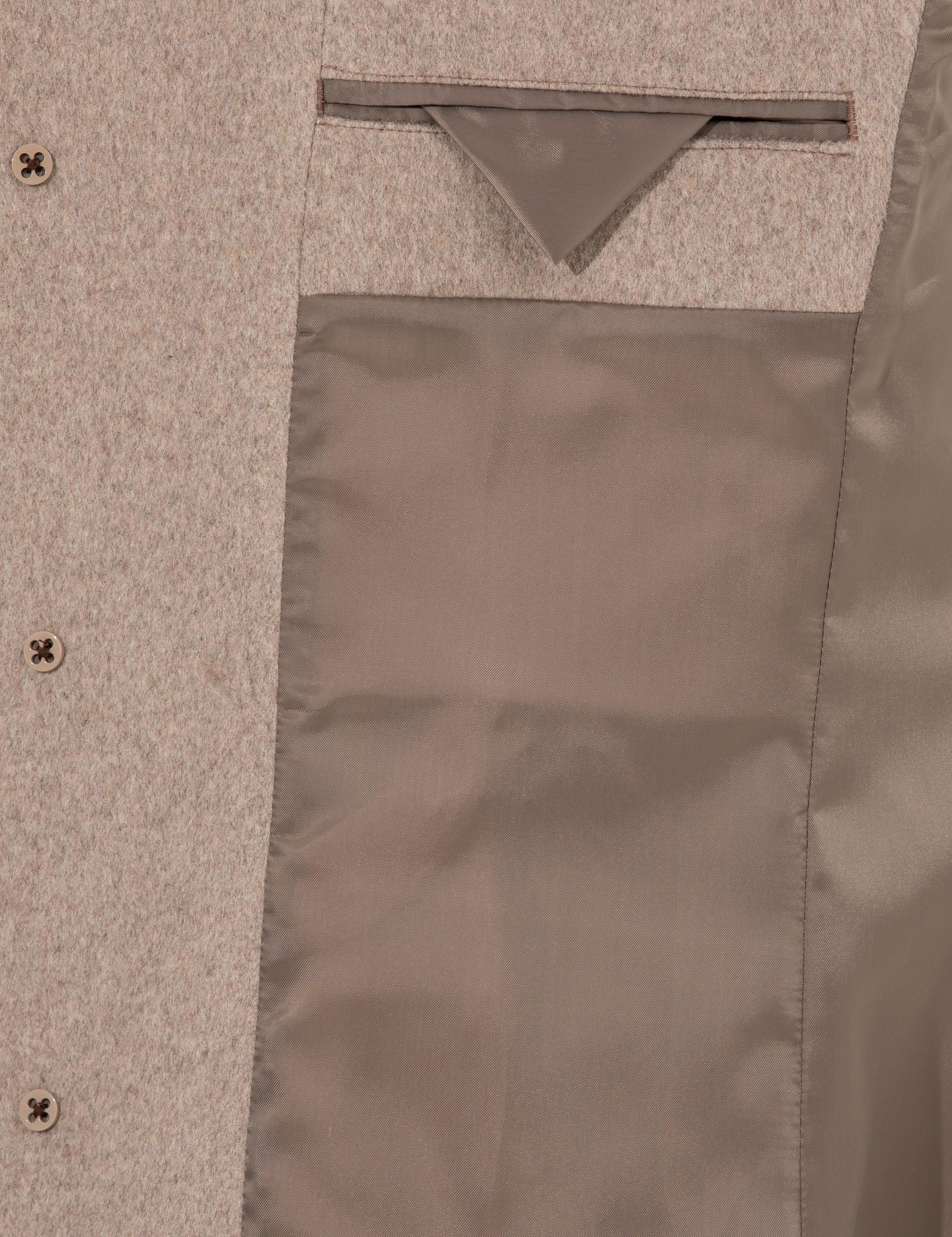 Bej Ex. Slim Fit Kaşe Kaban