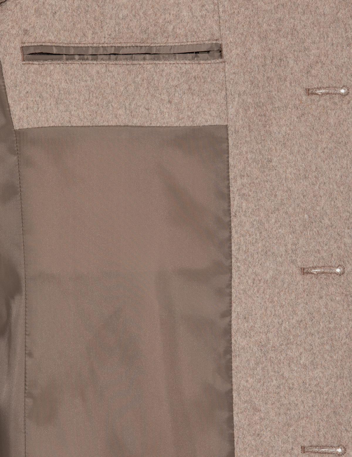 Bej Ex. Slim Fit Kaşe Kaban - 50257388024