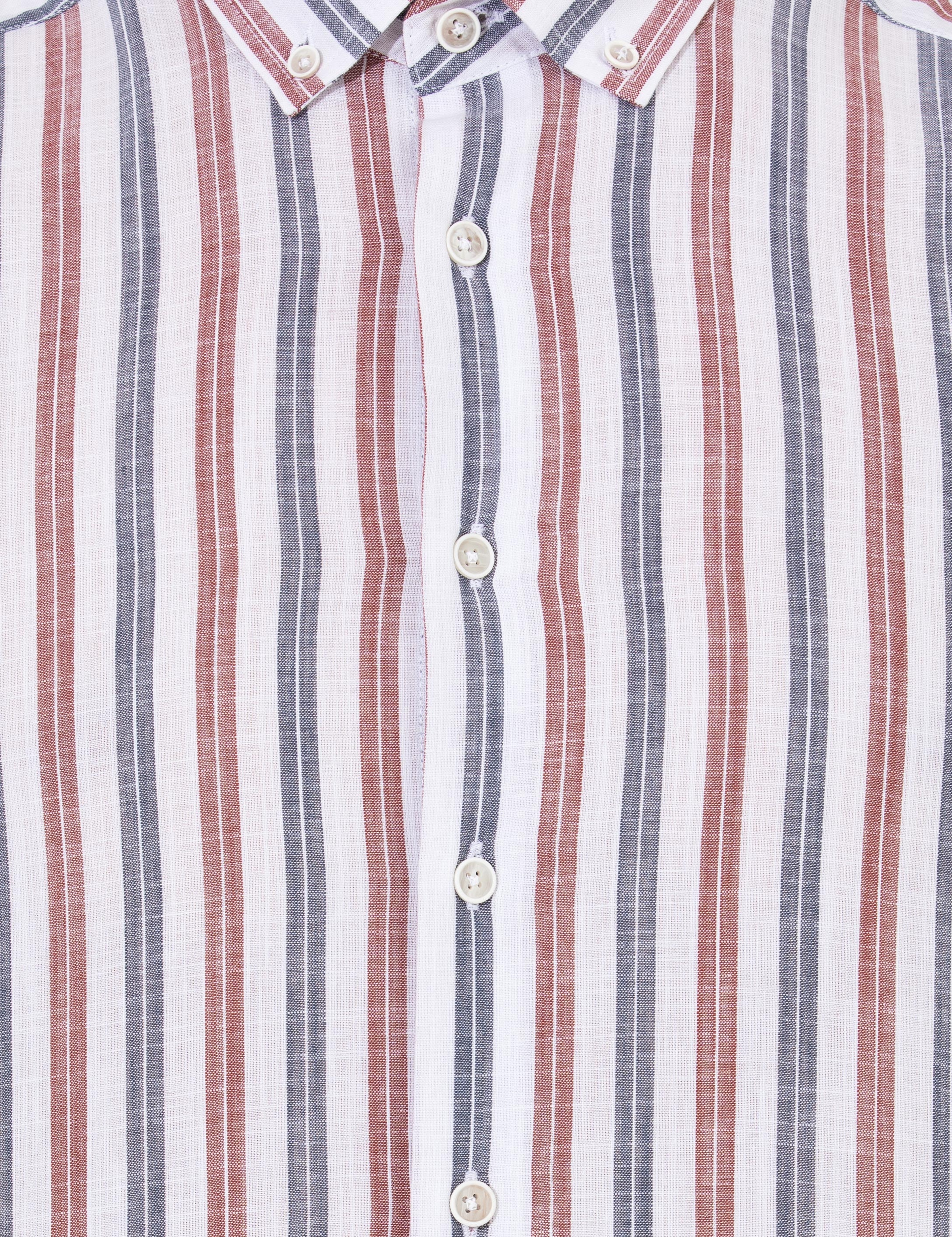 Turuncu Slim Fit Uzun Kollu Gömlek