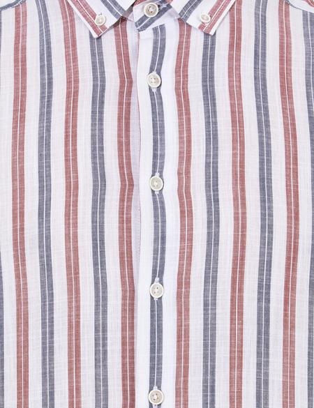 Turuncu Slim Fit Uzun Kollu Gömlek - 50252489002