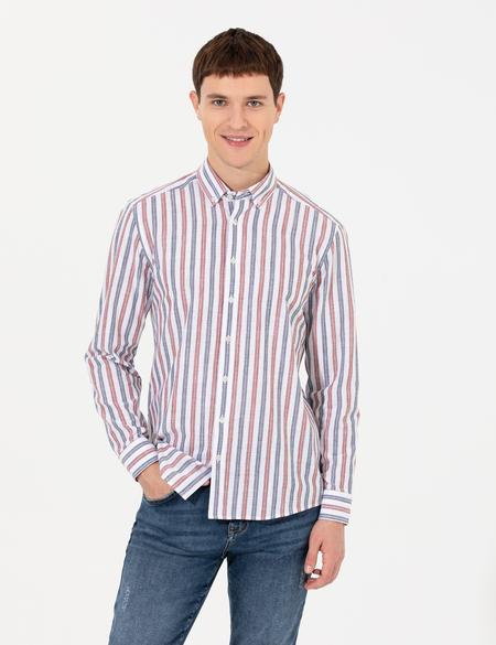 Turuncu Slim Fit Uzun Kollu Gömlek - 50252489002