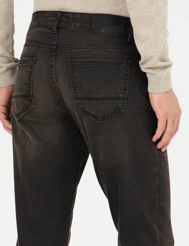 Antrasit Slim Fit Jean Pantolon