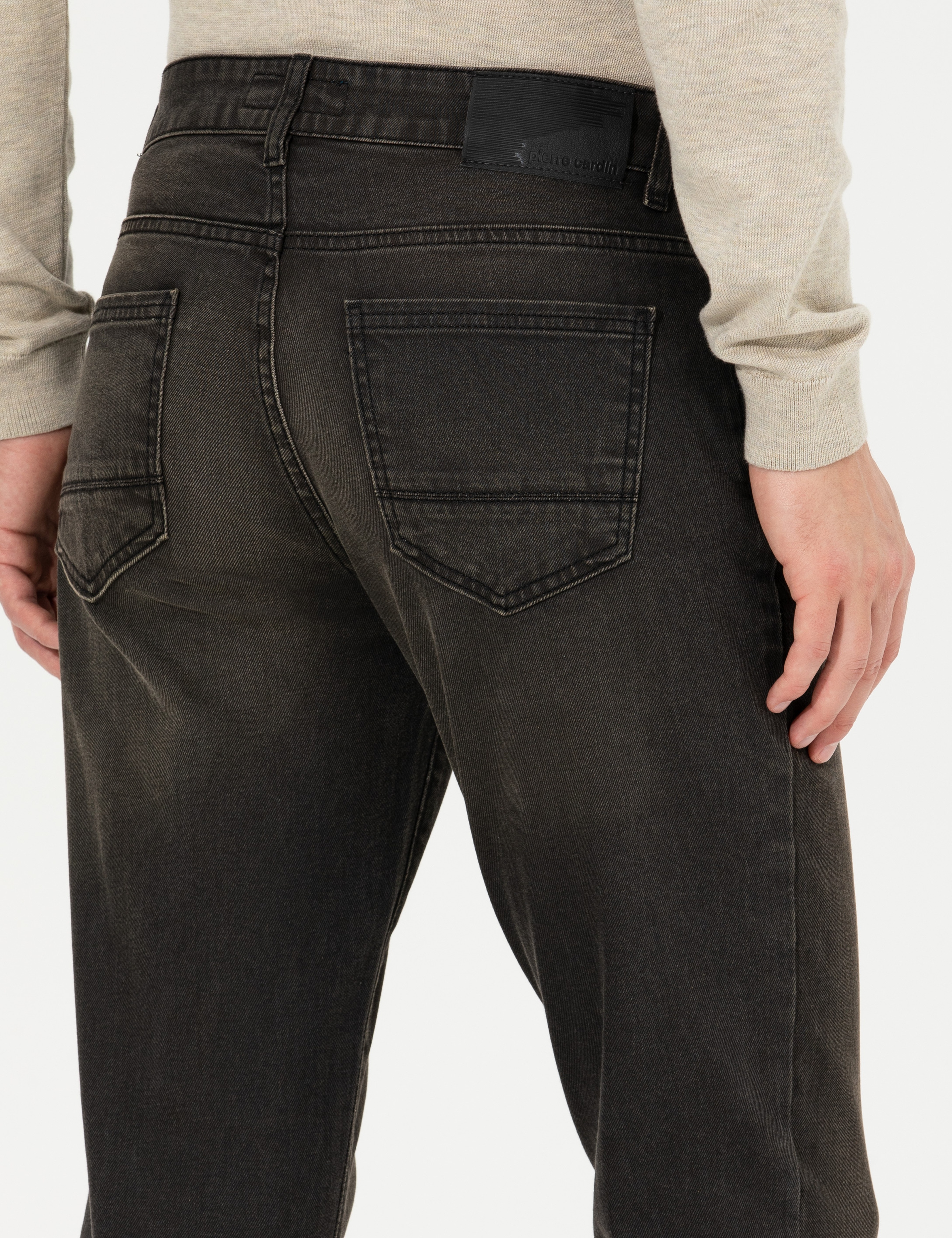 Antrasit Slim Fit Jean Pantolon