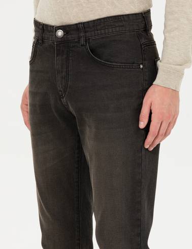 Antrasit Slim Fit Jean Pantolon