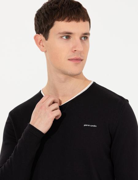 Lacivert Slim Fit Bisiklet Yaka Triko Kazak - 50259842007