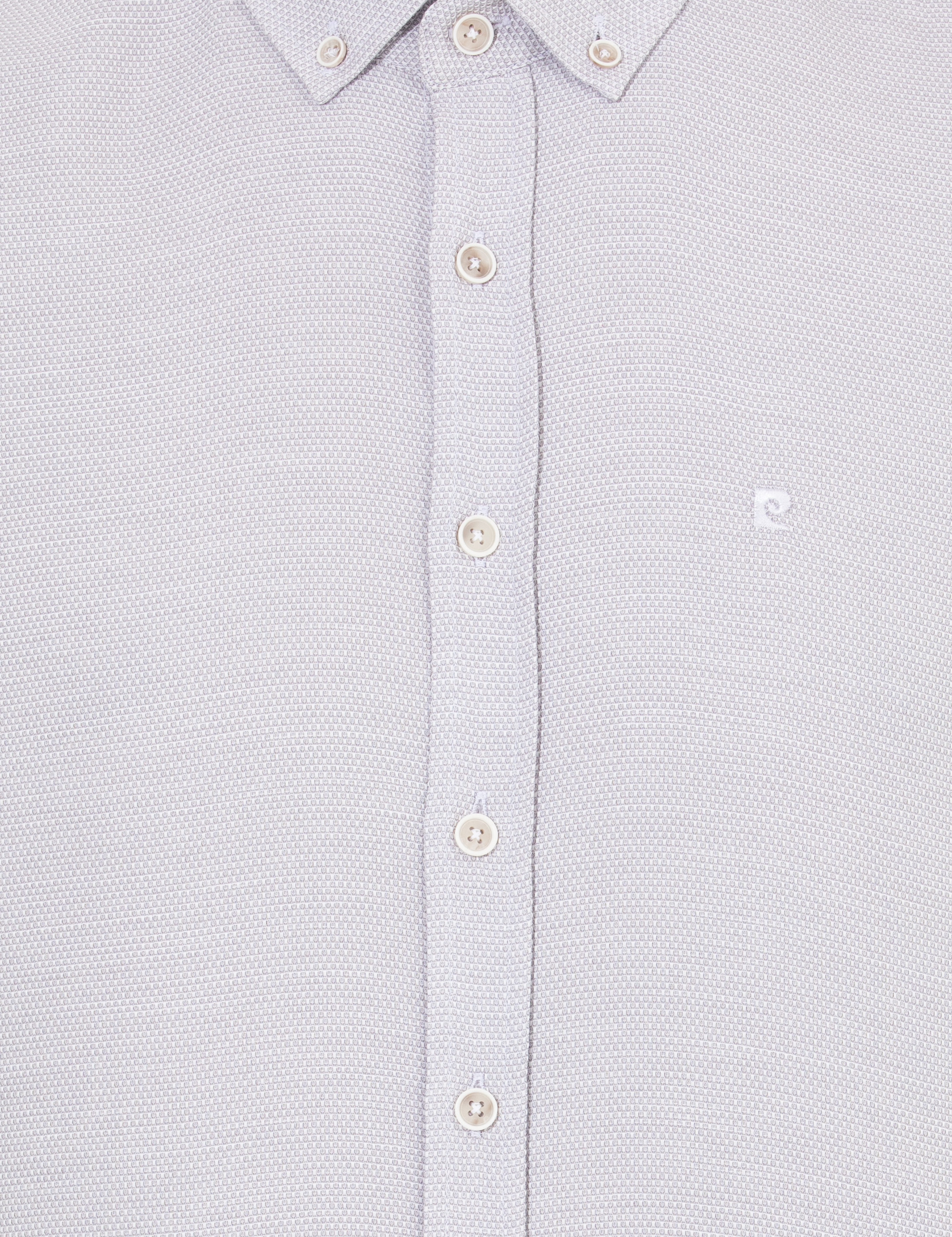 Açık Gri Slim Fit Uzun Kollu Gömlek - Image 6
