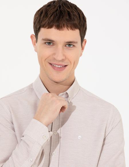 Kahverengi Slim Fit Uzun Kollu Gömlek - 50255057024