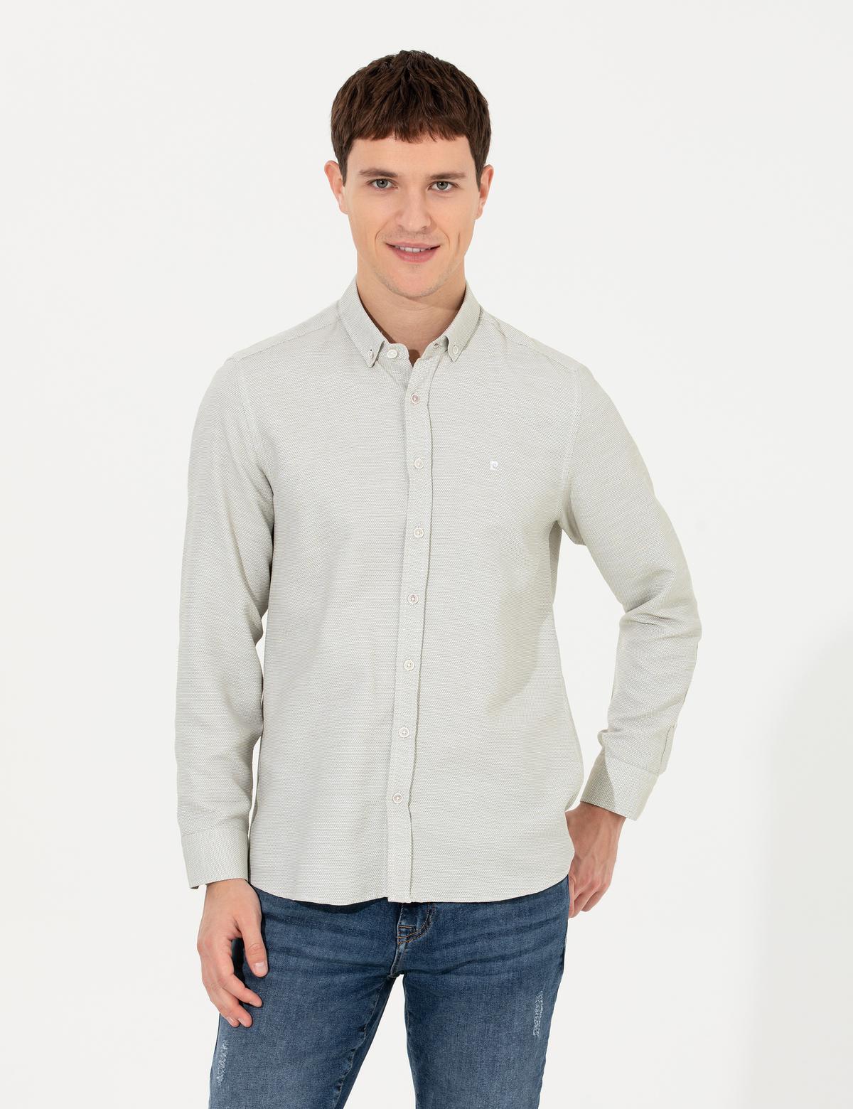 Haki Slim Fit Uzun Kollu Gömlek - 50255057010