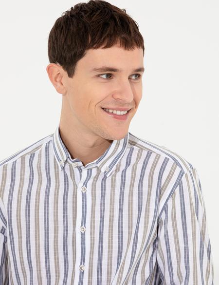 Haki Slim Fit Uzun Kollu Gömlek - 50252489011