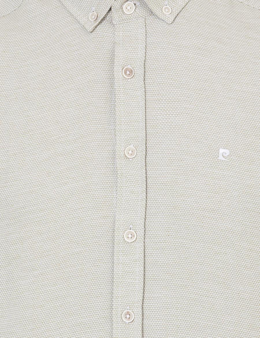 Haki Slim Fit Uzun Kollu Gömlek