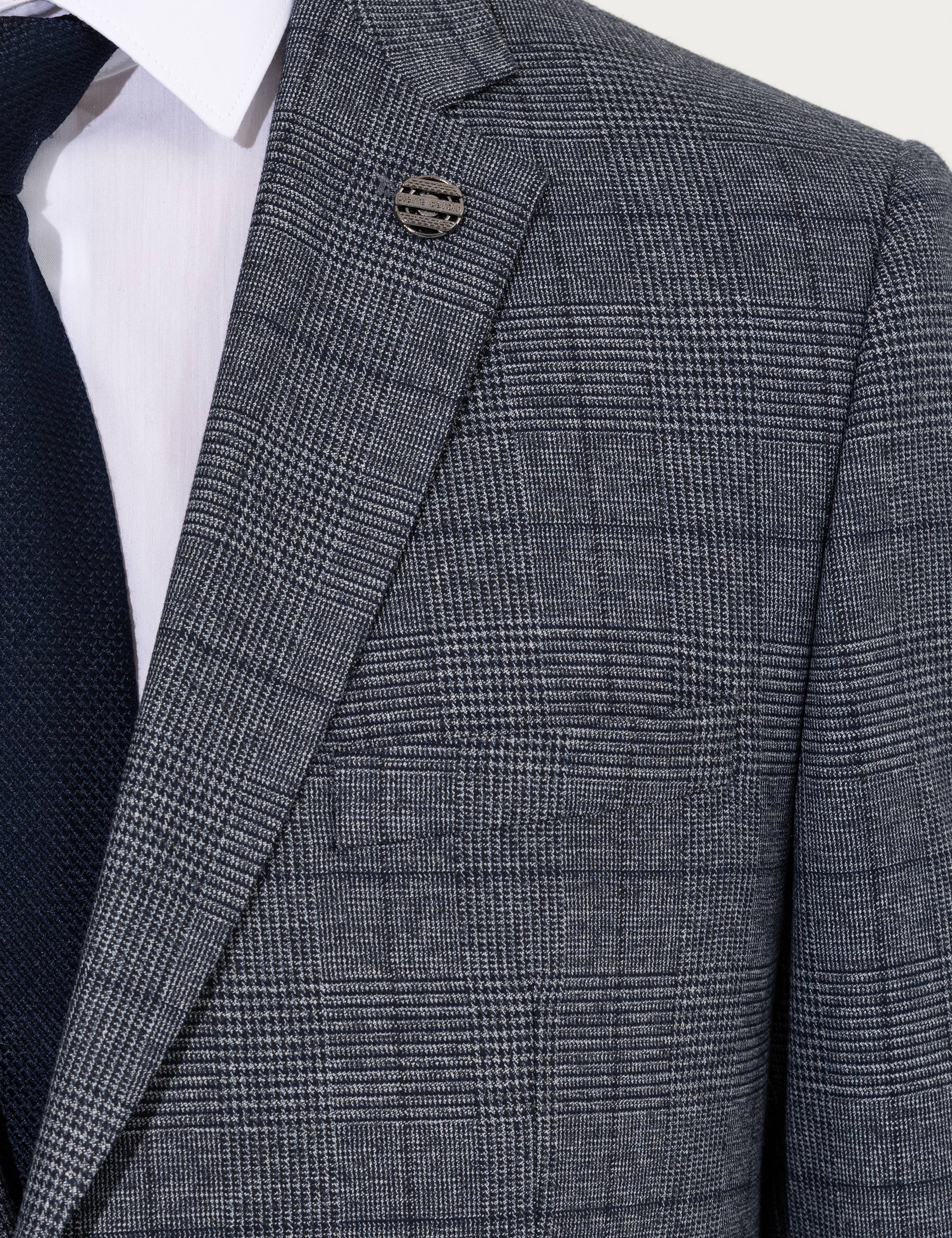 Lacivert Slim Fit Takım Elbise - Image 5