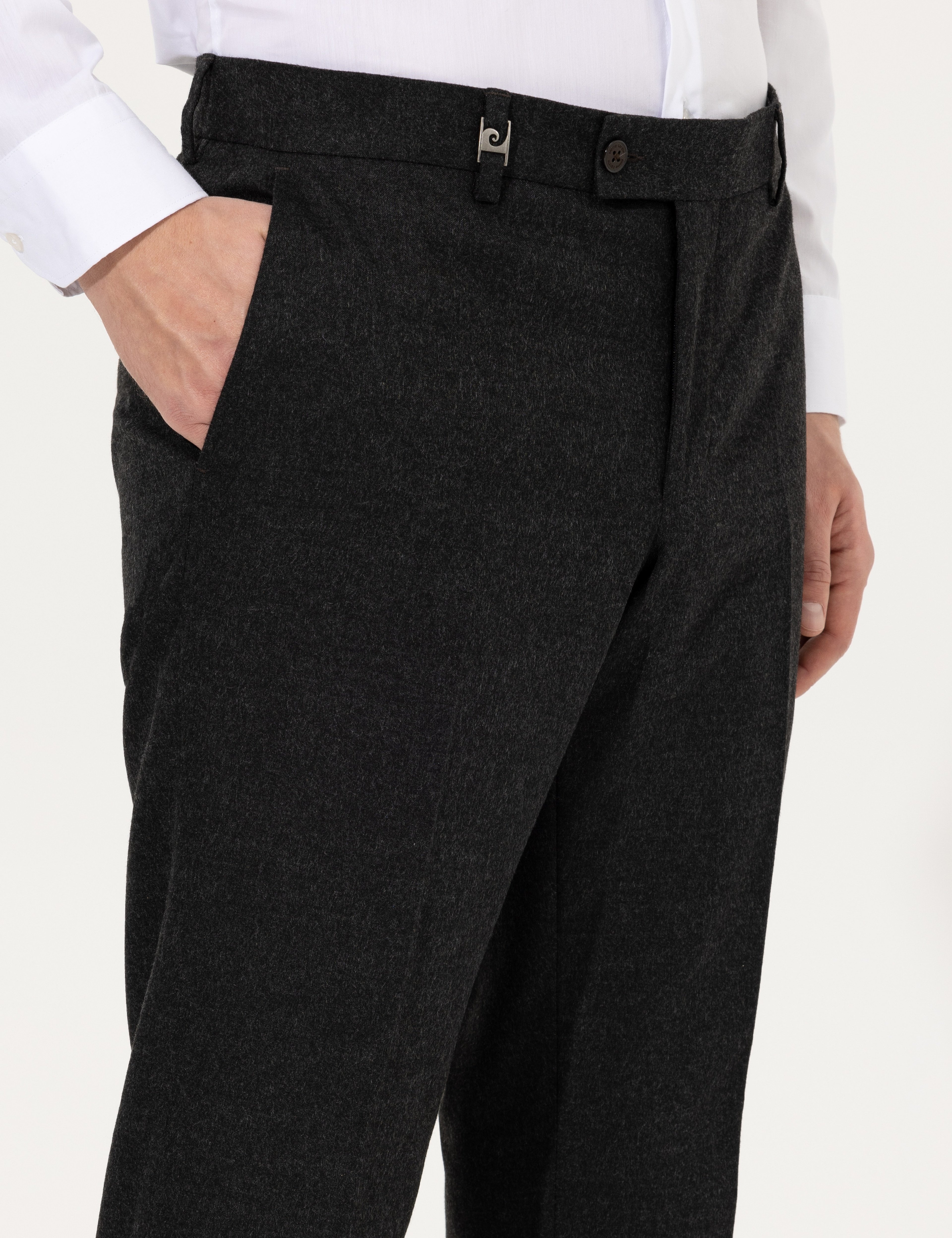 Antrasit Slim Fit Kumaş Pantolon - Image 6