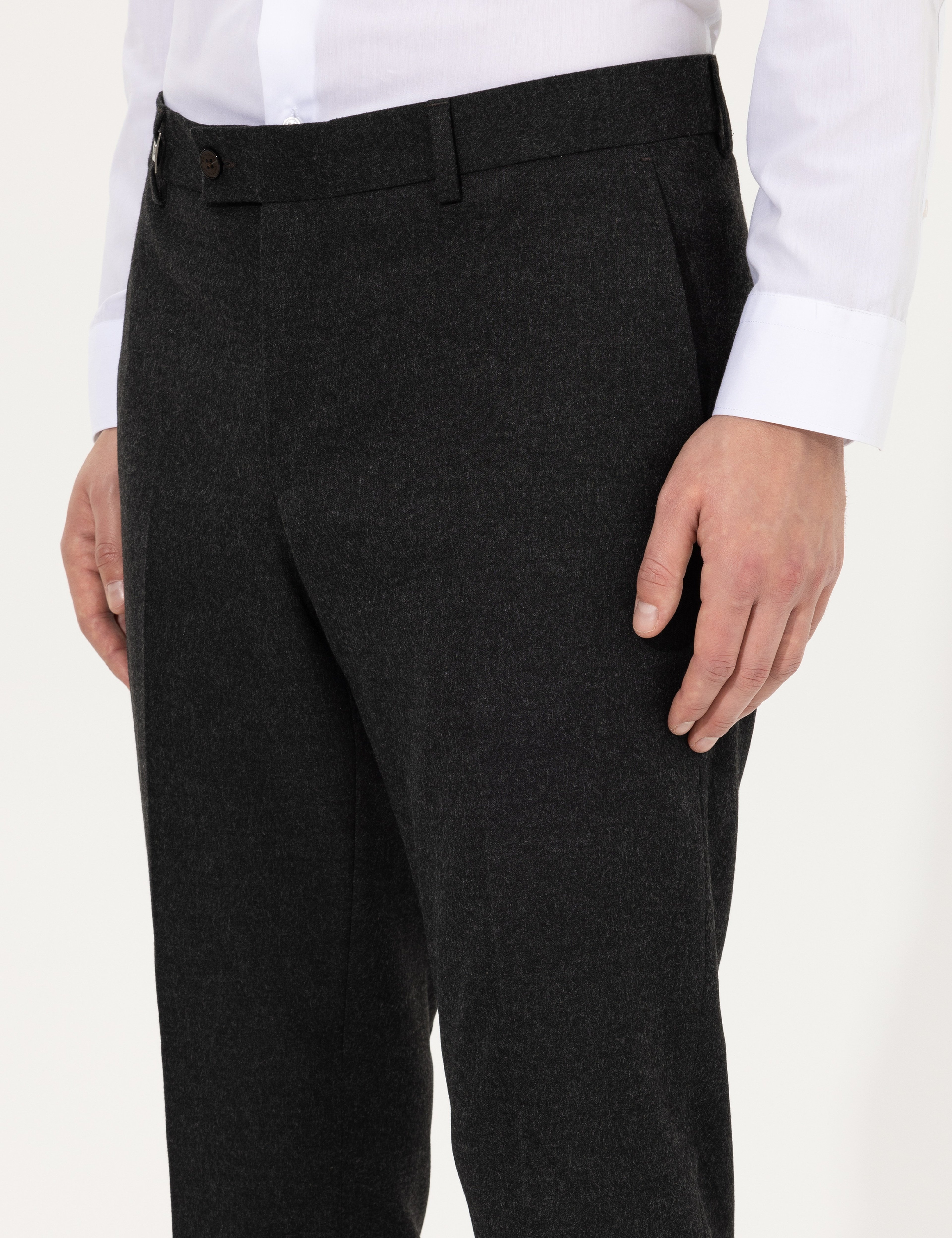 Antrasit Slim Fit Kumaş Pantolon - Image 5