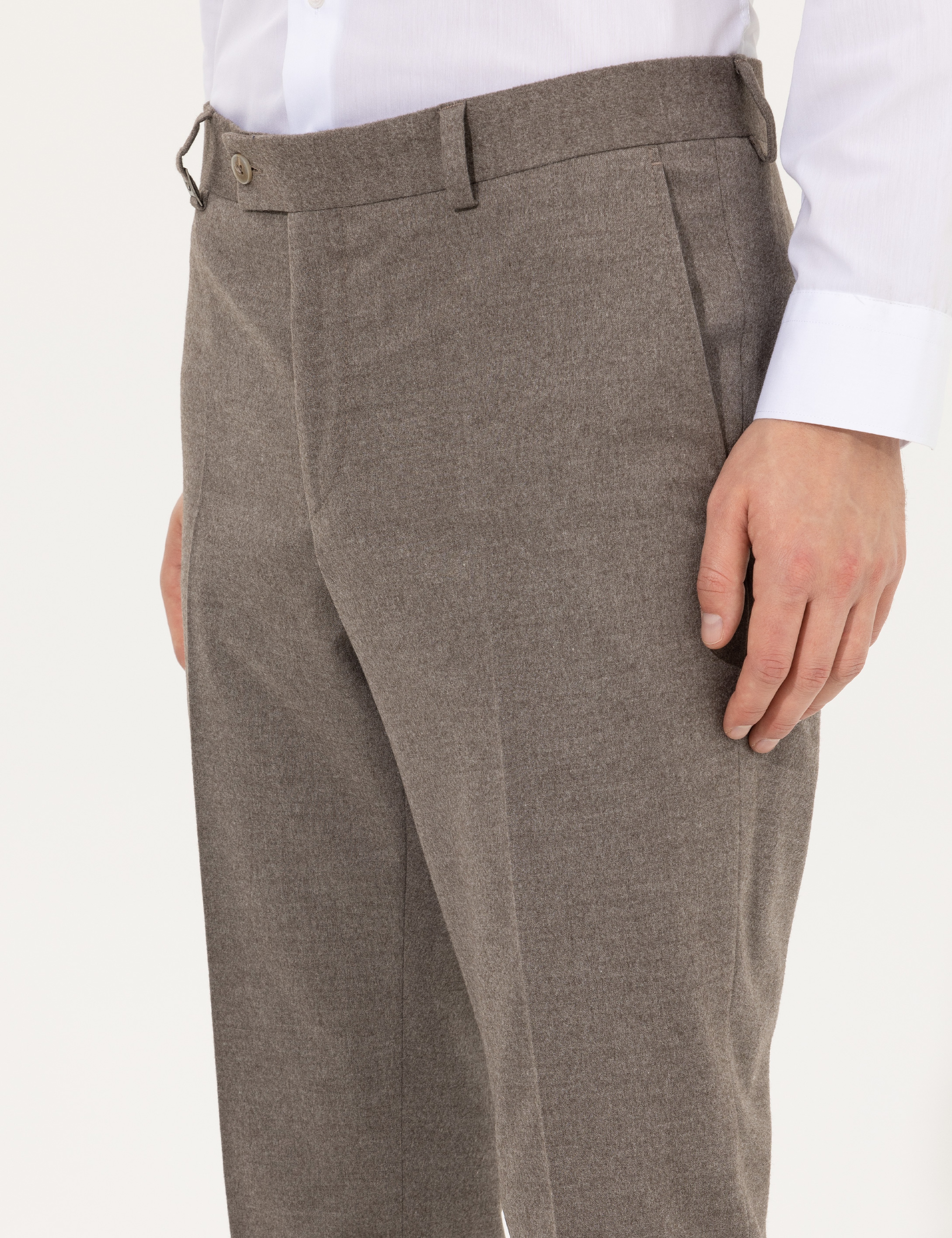 Açık Kahverengi Slim Fit Kumaş Pantolon - Image 5