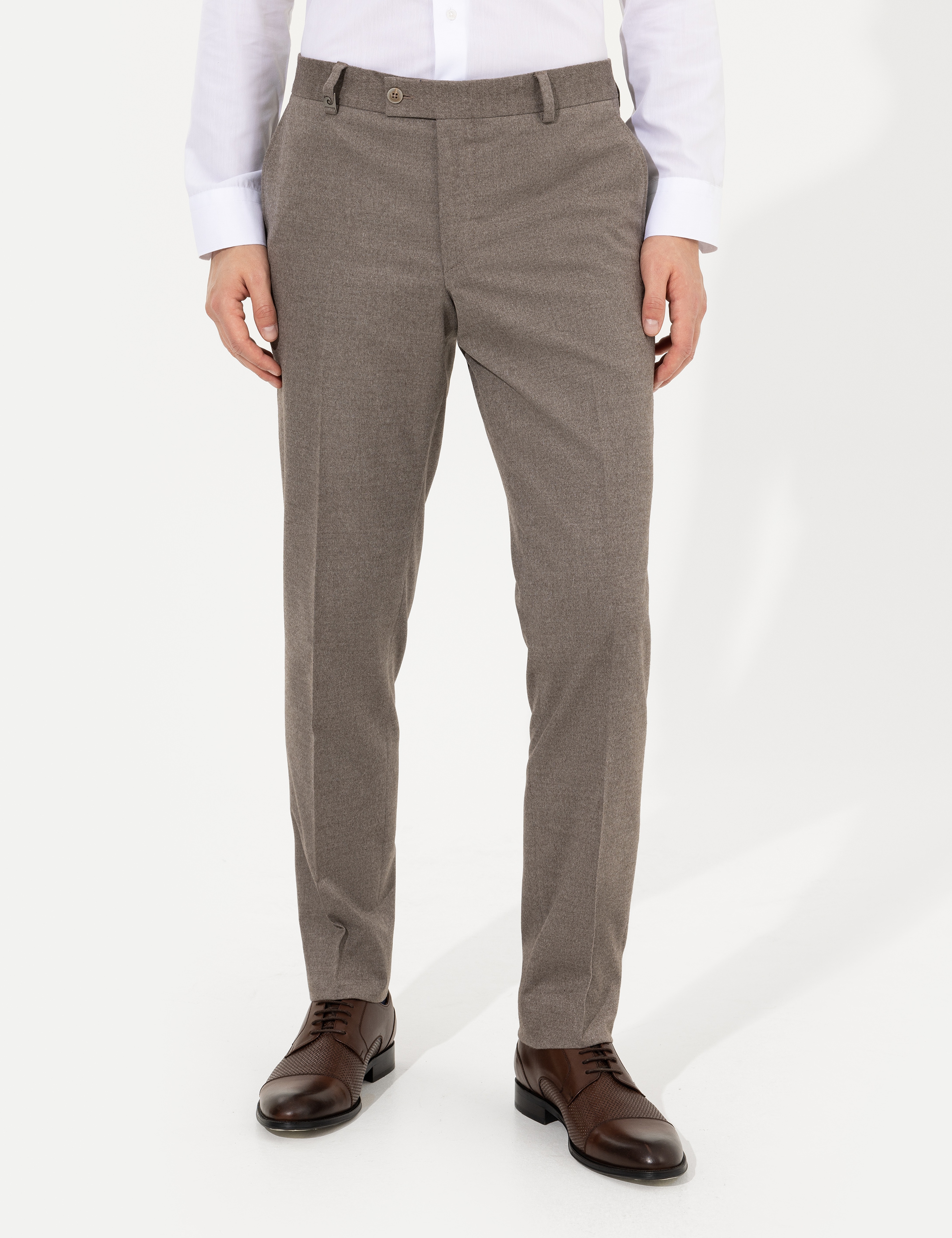 Açık Kahverengi Slim Fit Kumaş Pantolon - Image 2