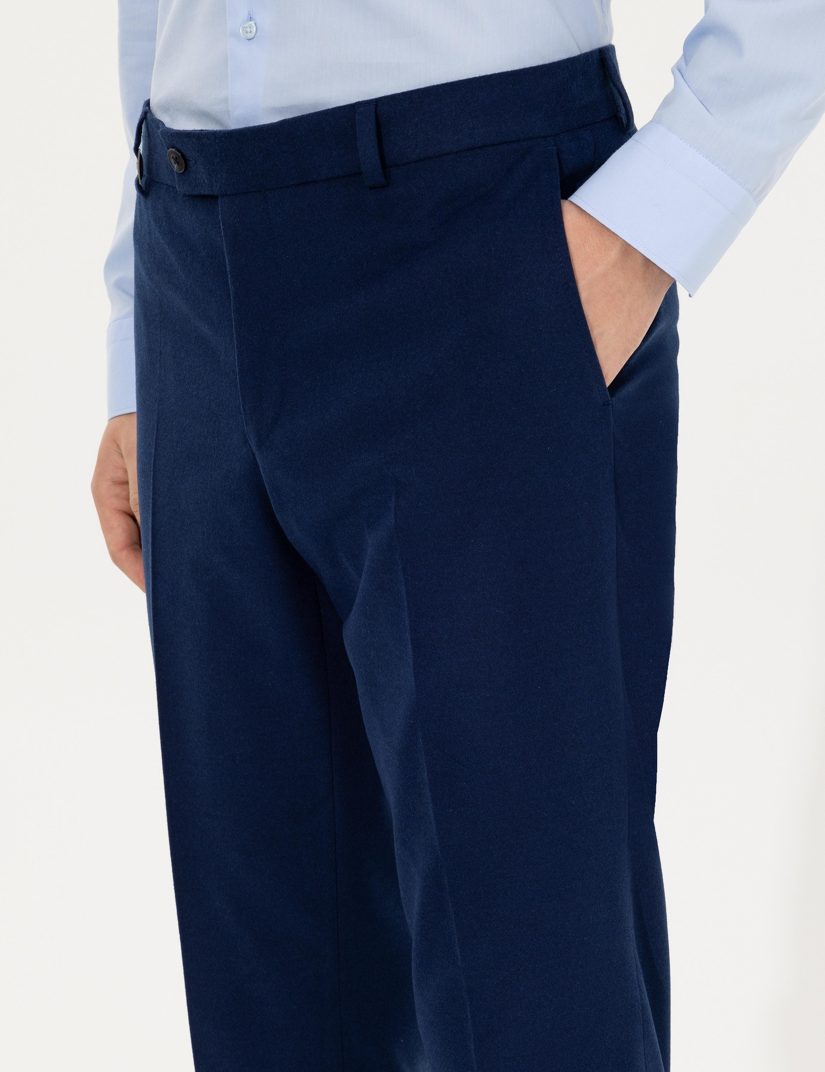 Açık Lacivert Slim Fit Kumaş Pantolon