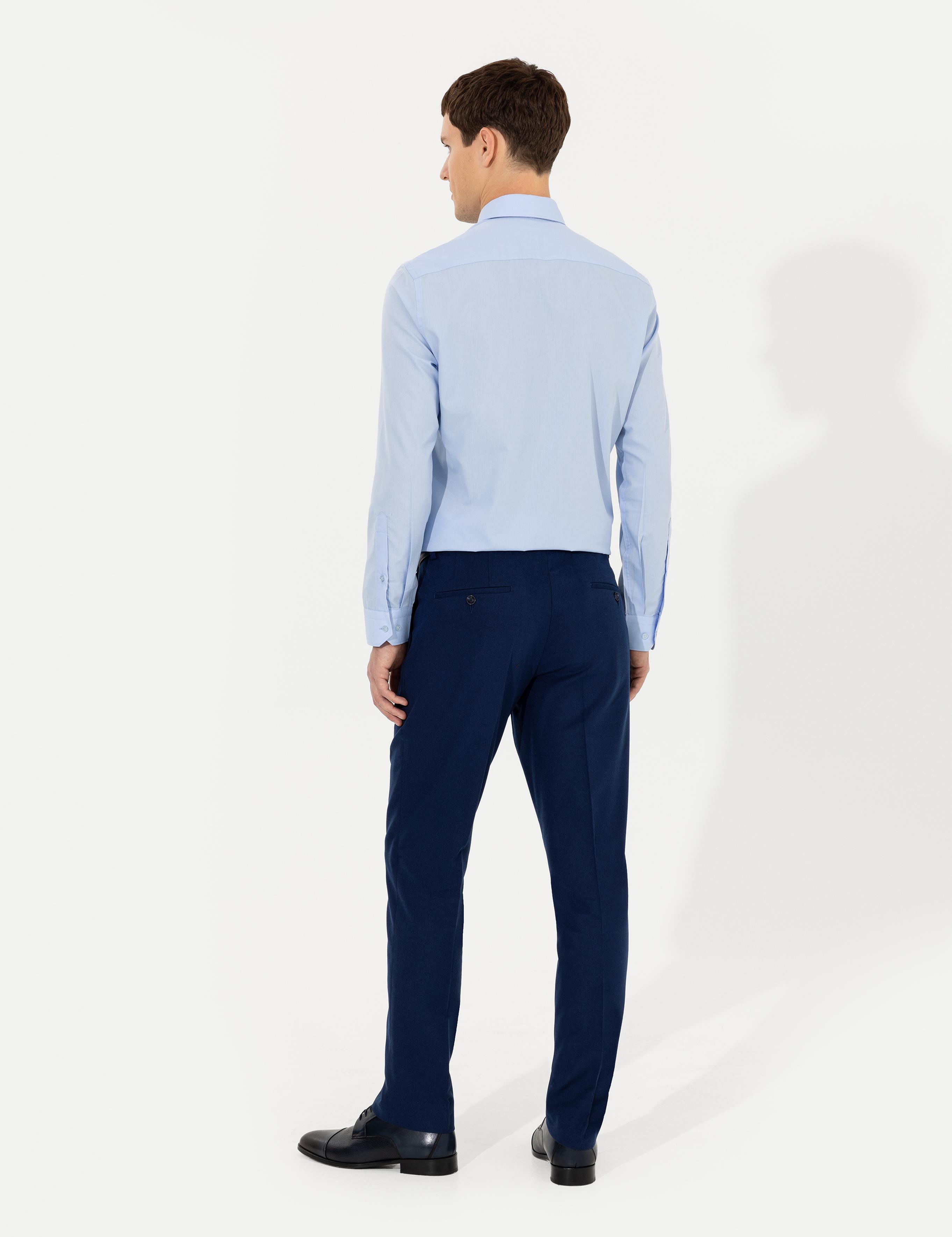 Açık Lacivert Slim Fit Kumaş Pantolon