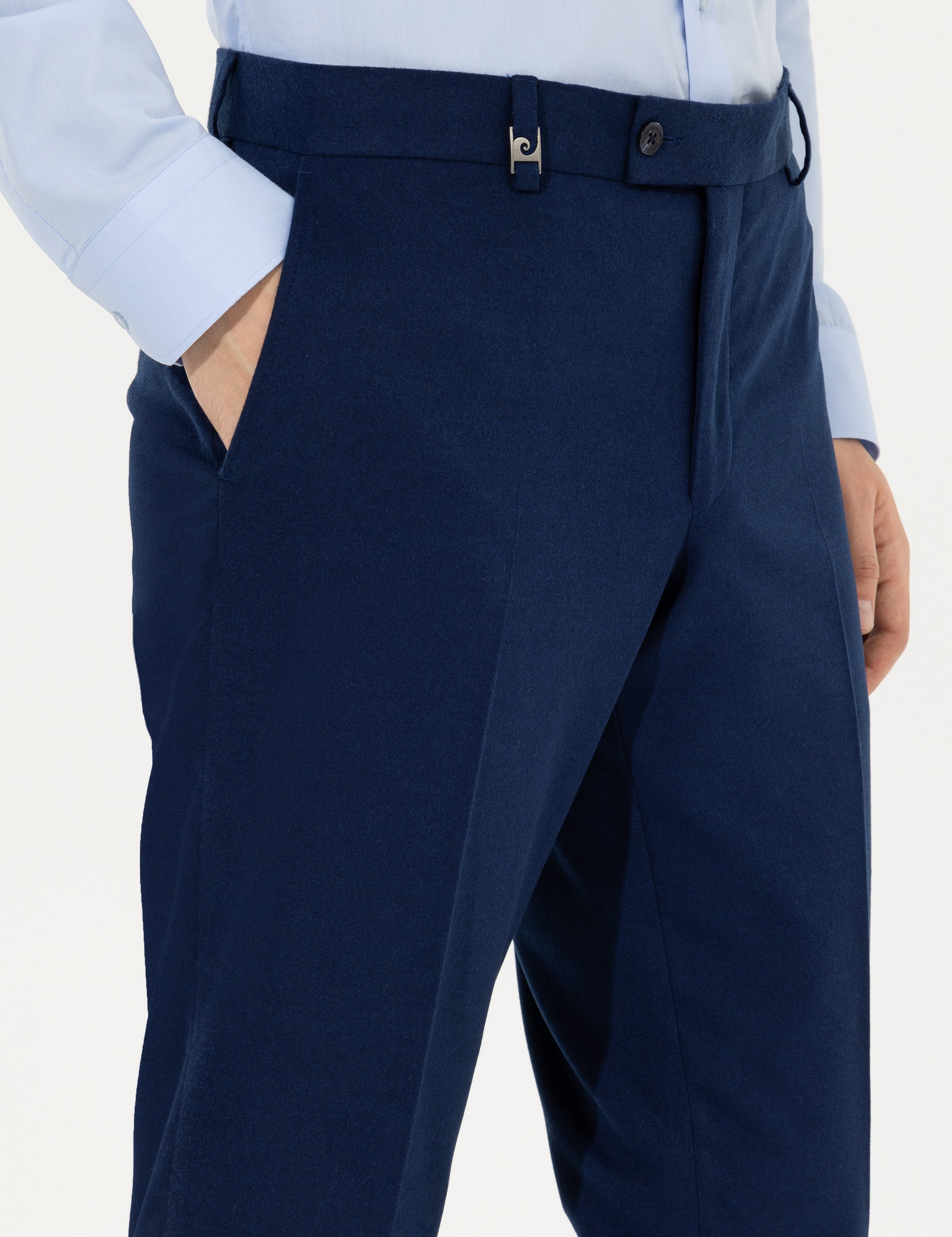 Açık Lacivert Slim Fit Kumaş Pantolon - Image 6